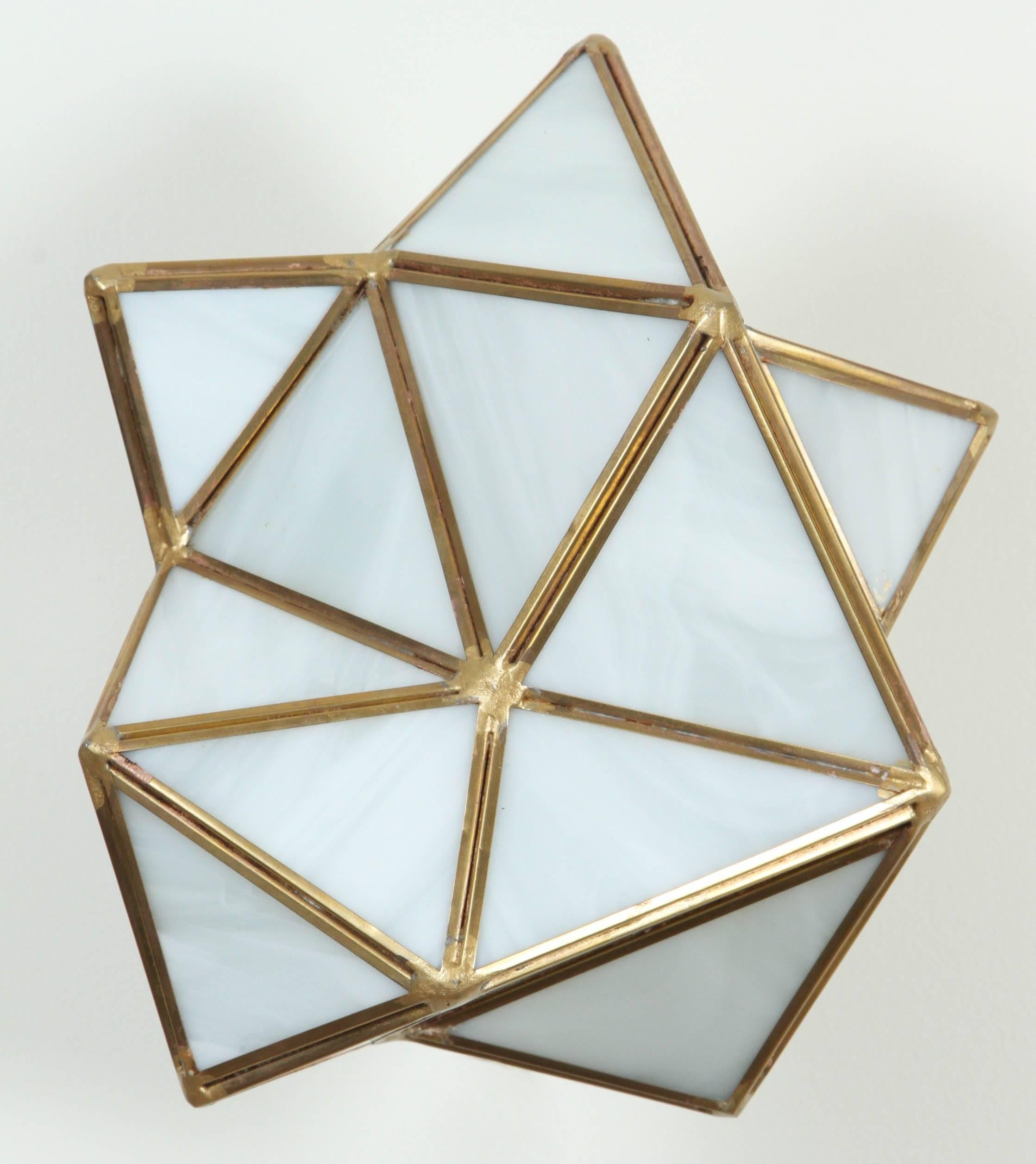 Small Geo glass sconce by Jason Koharik for Collected by. 
Contemporary edition. Last one left. Not available to order.
