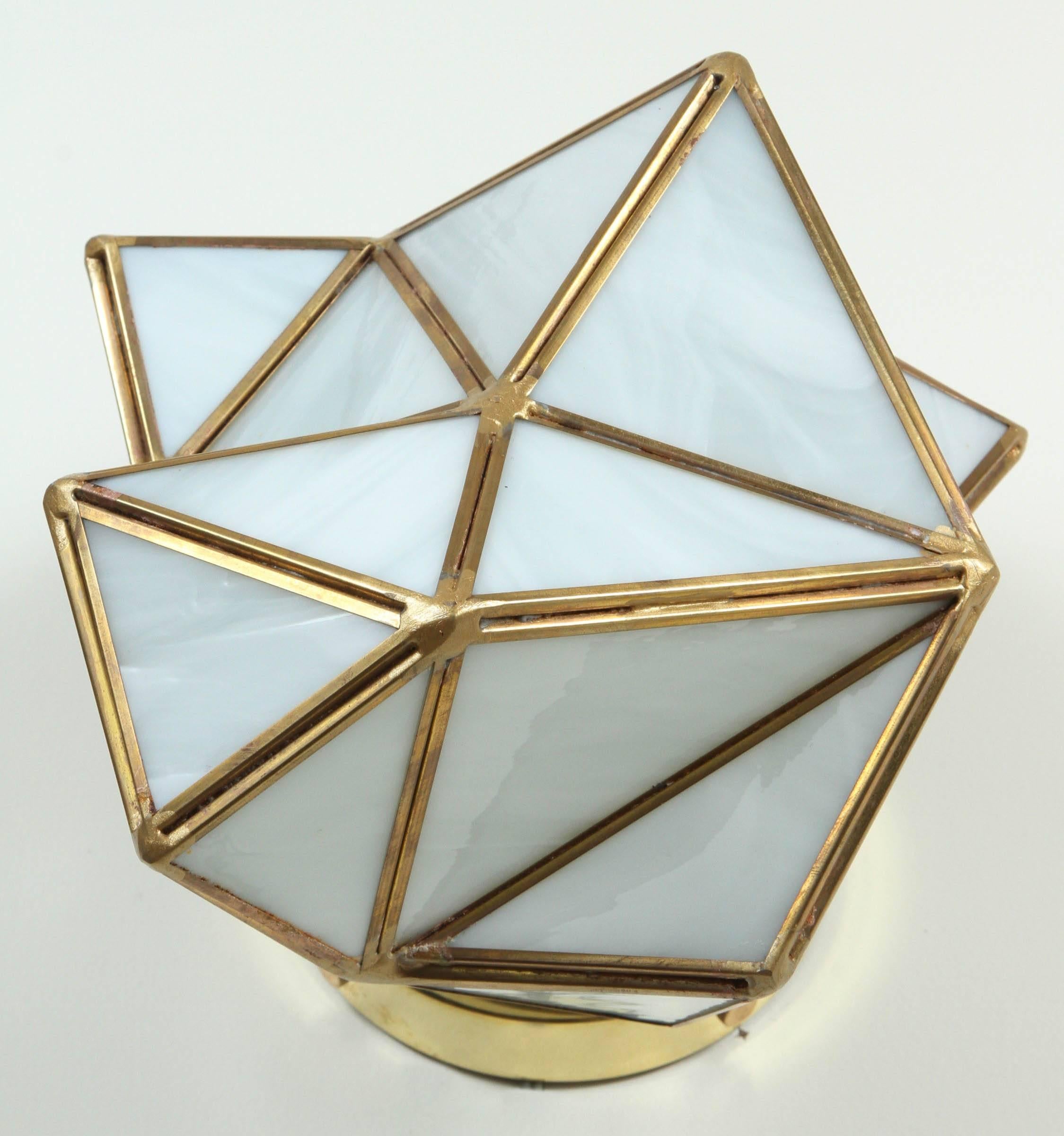 Small Geo Glass Sconce by Jason Koharik for Collected By In Excellent Condition In Los Angeles, CA