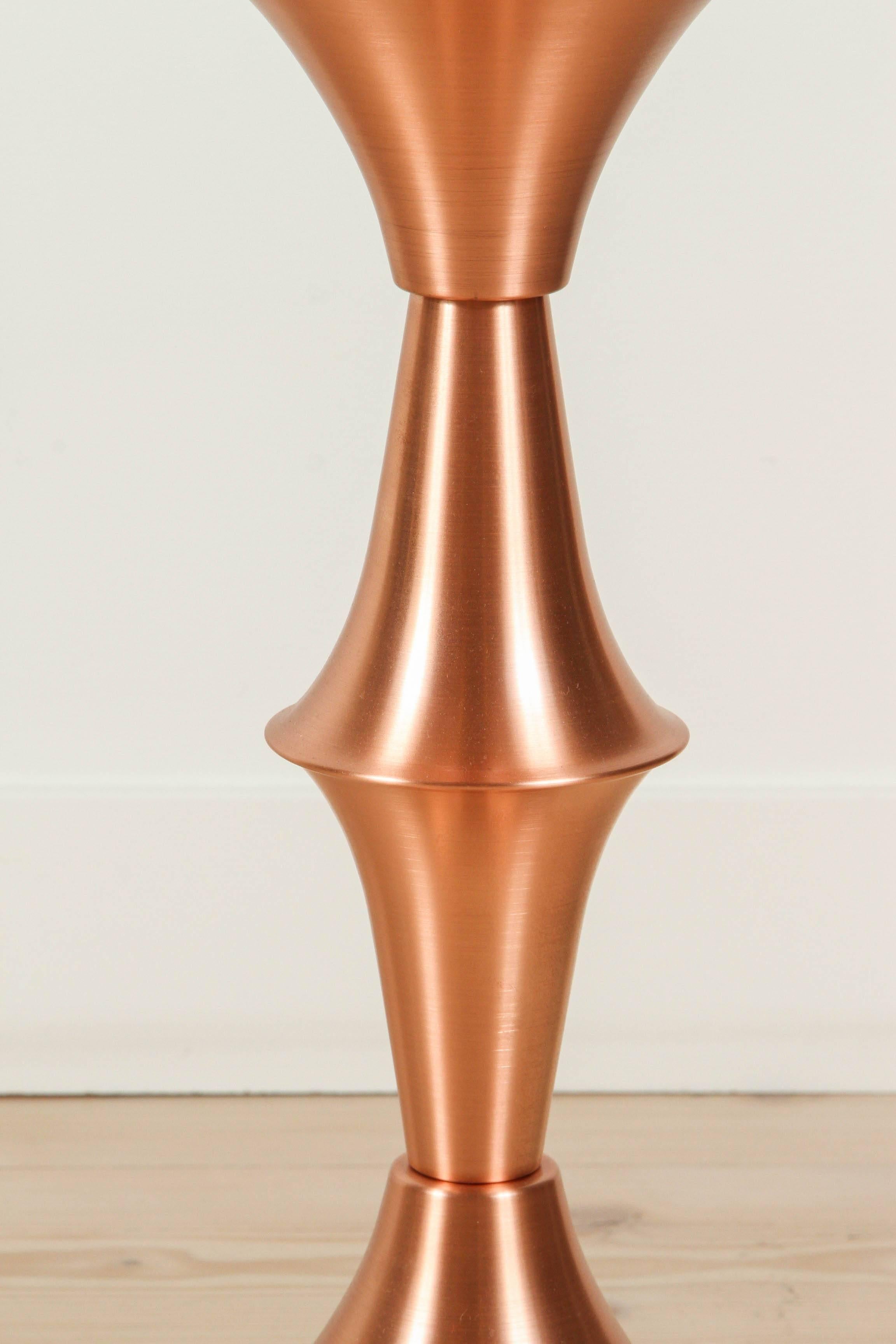Mid-Century Modern Spun Metal Side Table in Copper by Lawson-Fenning