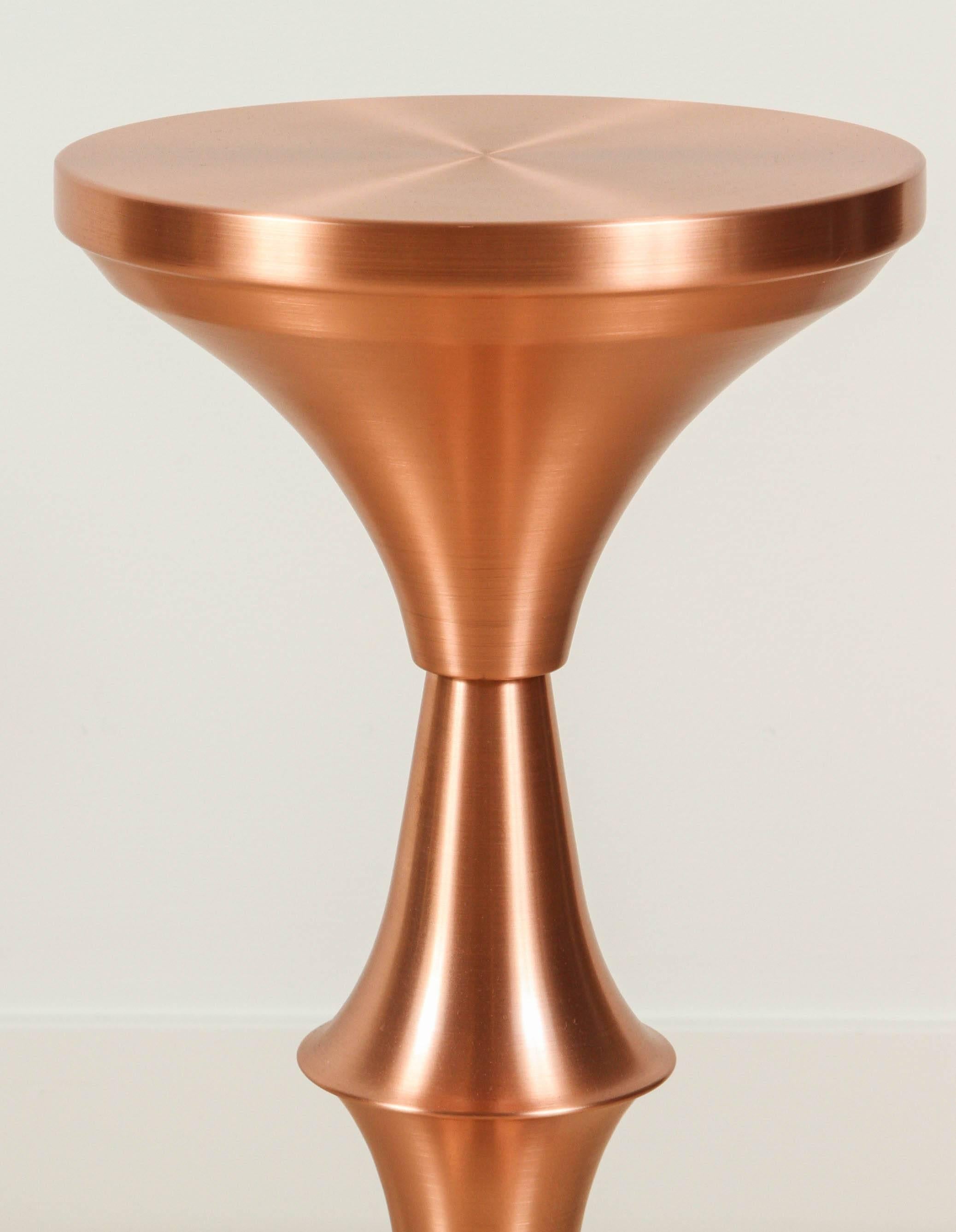 American Spun Metal Side Table in Copper by Lawson-Fenning
