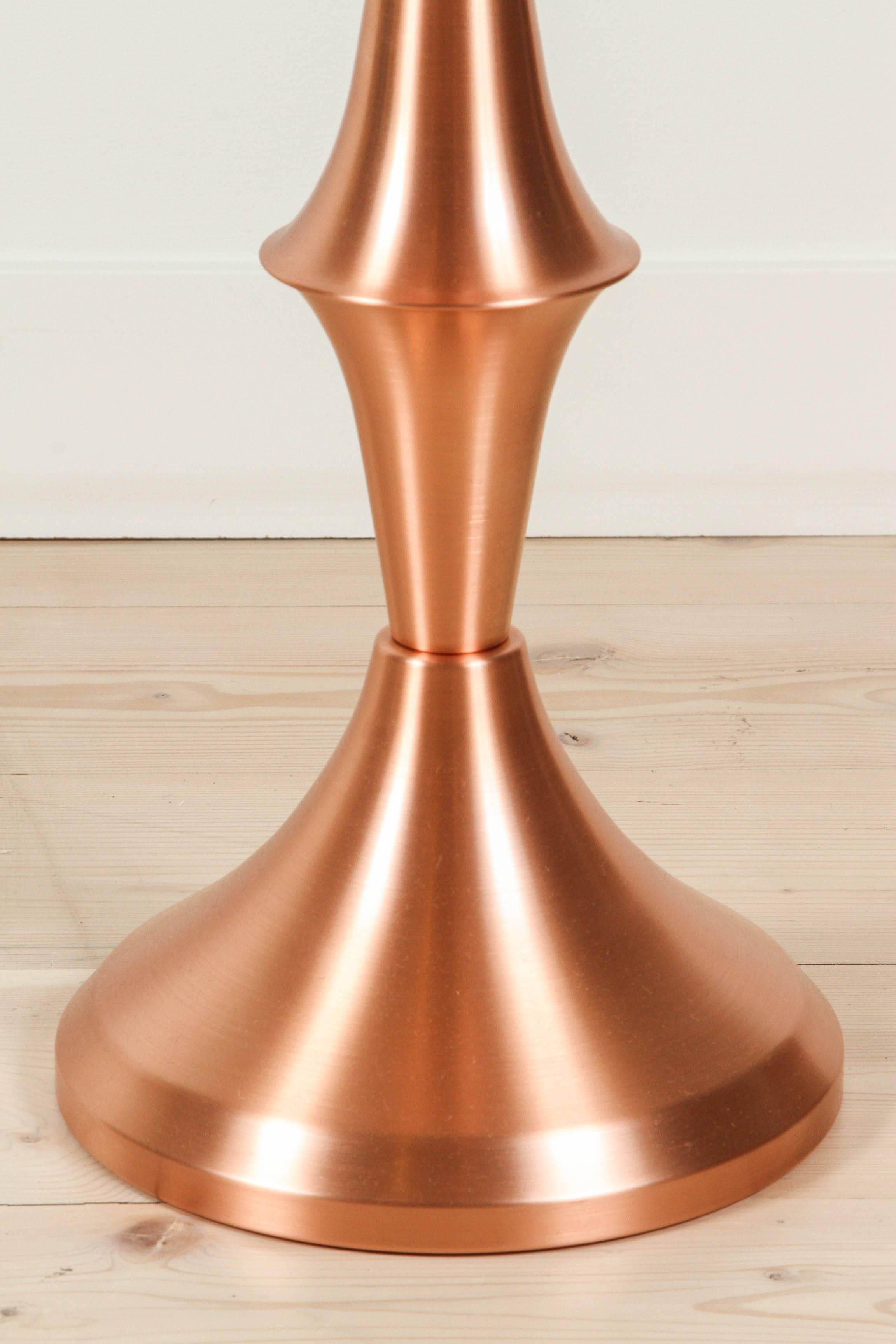Spun Metal Side Table in Copper by Lawson-Fenning In Excellent Condition In Los Angeles, CA