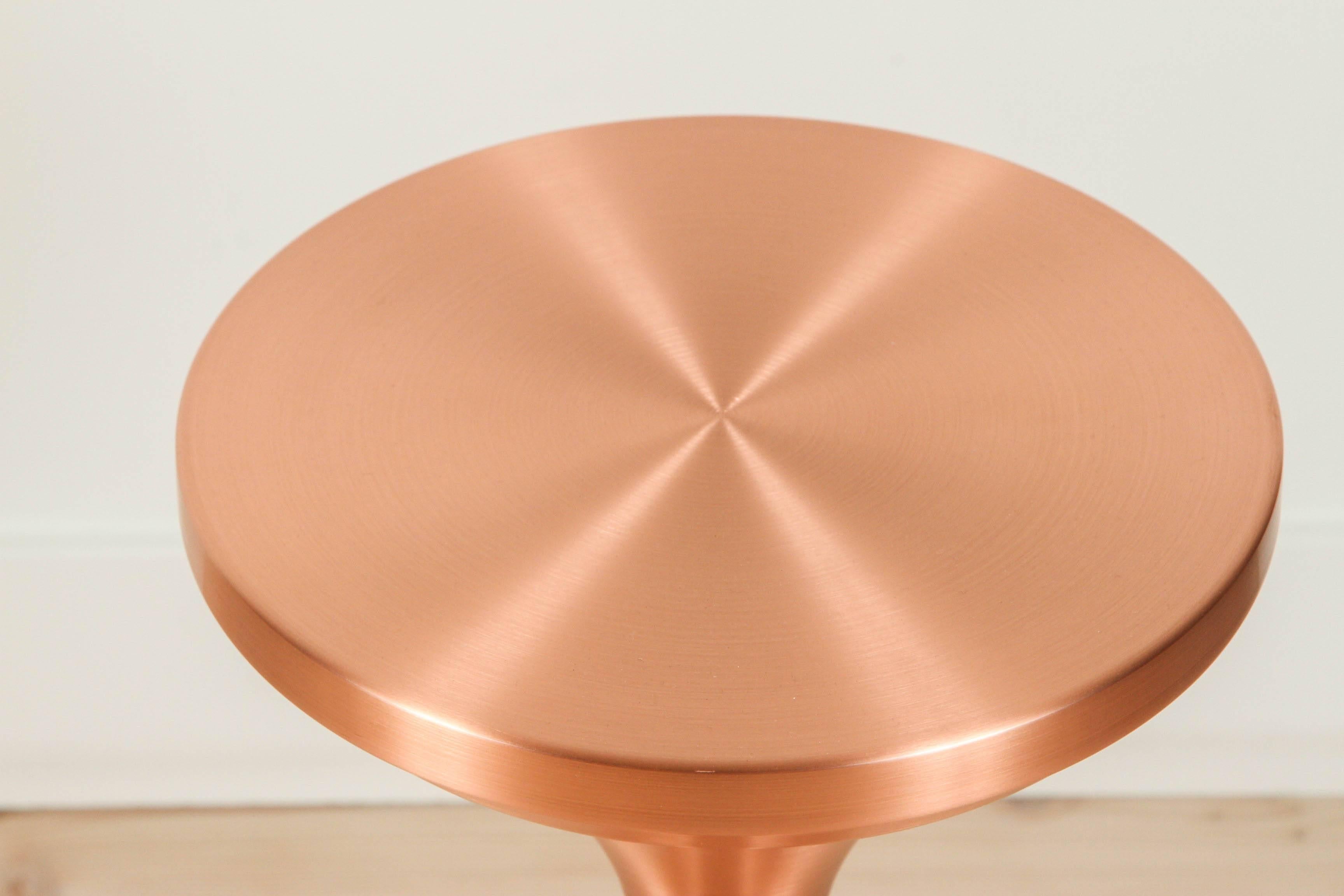 Spun Metal Side Table in Copper by Lawson-Fenning 1