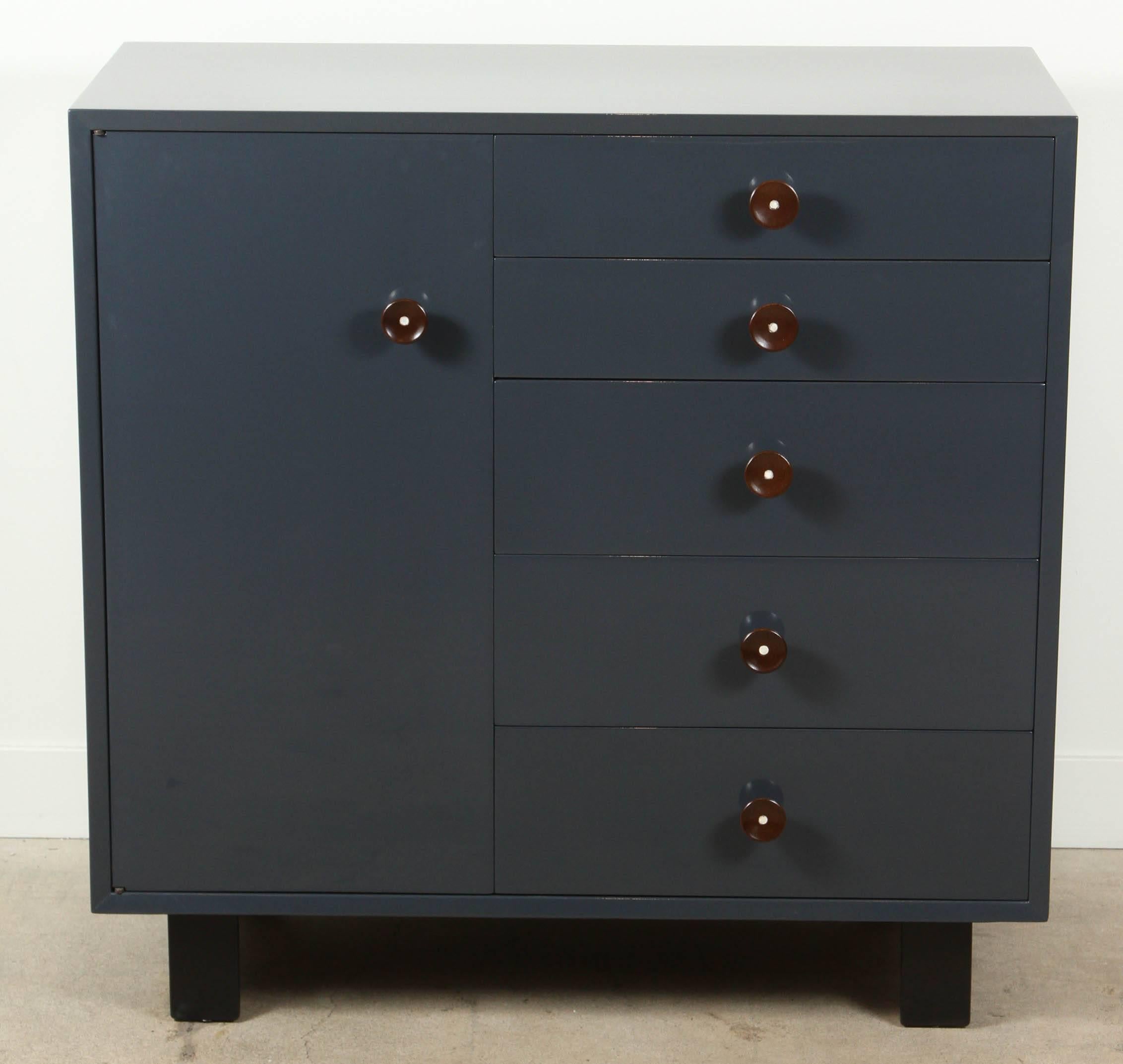 Lacquered cabinet by George Nelson for Herman Miller. Matching dresser available as well.