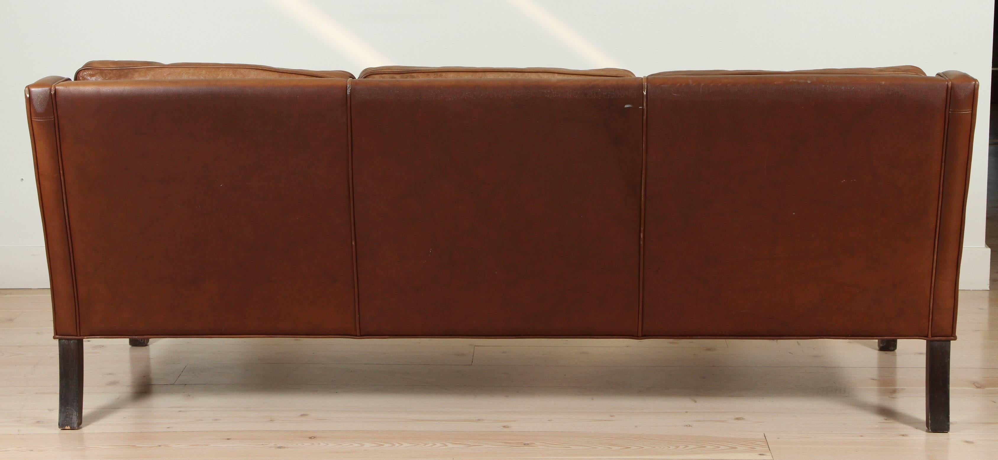 Saddle Leather Sofa by Børge Mogensen 2