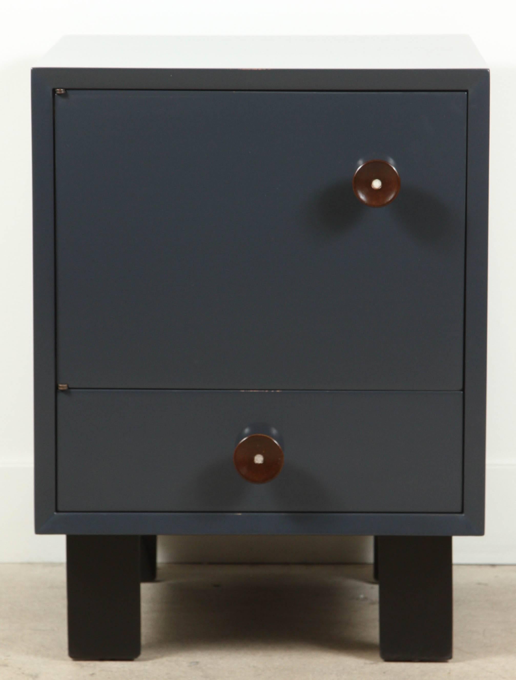 Petite lacquered side cabinet by George Nelson for Herman Miller. Two matching larger cabinets available.