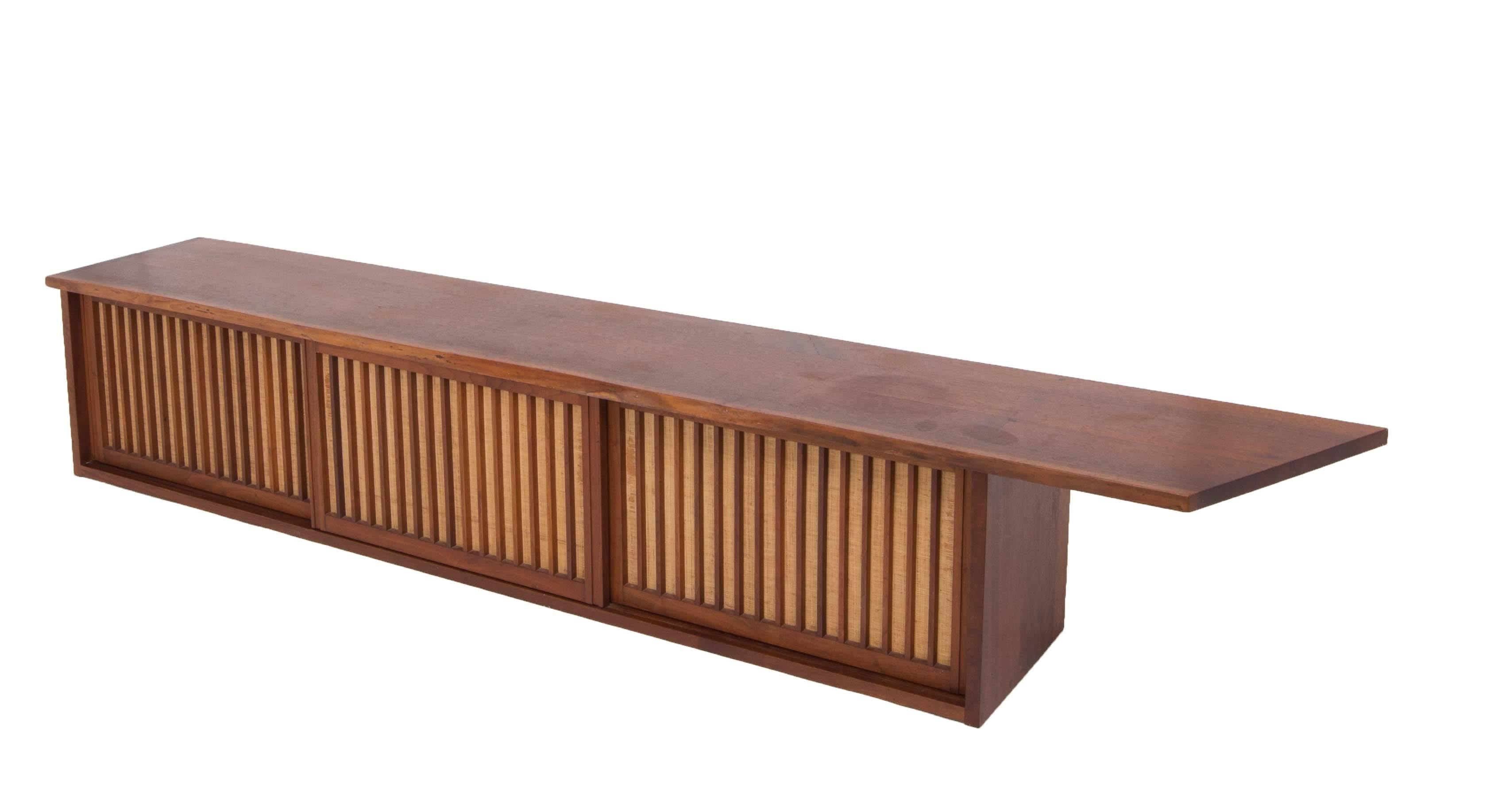 Mid-Century Walnut Wall Cabinet by George Nakashima In Excellent Condition In Sea Cliff, NY