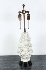 Pair of Blanc de Chine Fruit Basket Lamps