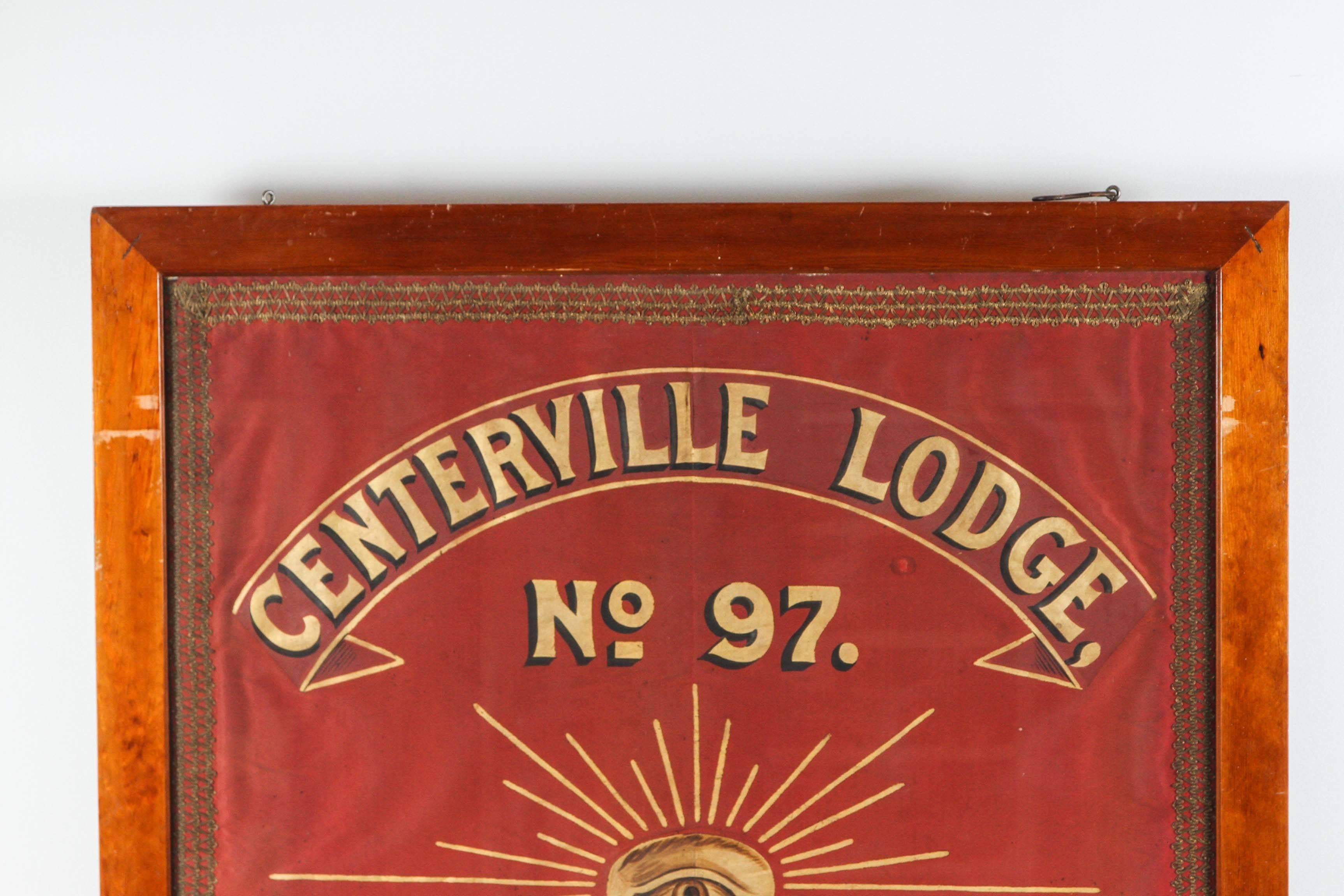Artisanat Banner du Lodge Odd Fellows des années 1880 du Dakota  en vente