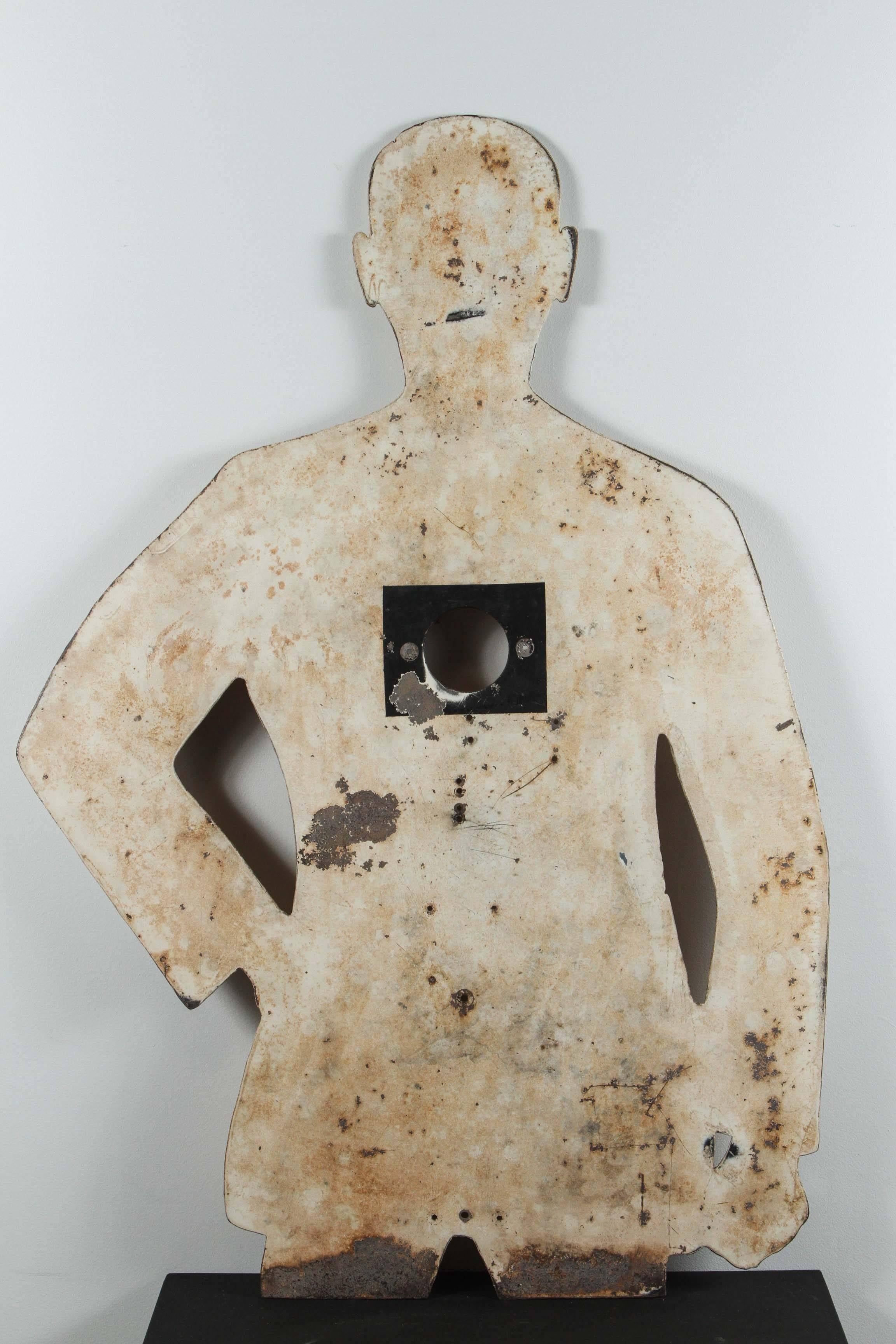 1950s Human Form Two Sided Heavy Sheet Iron Shooting Target 1