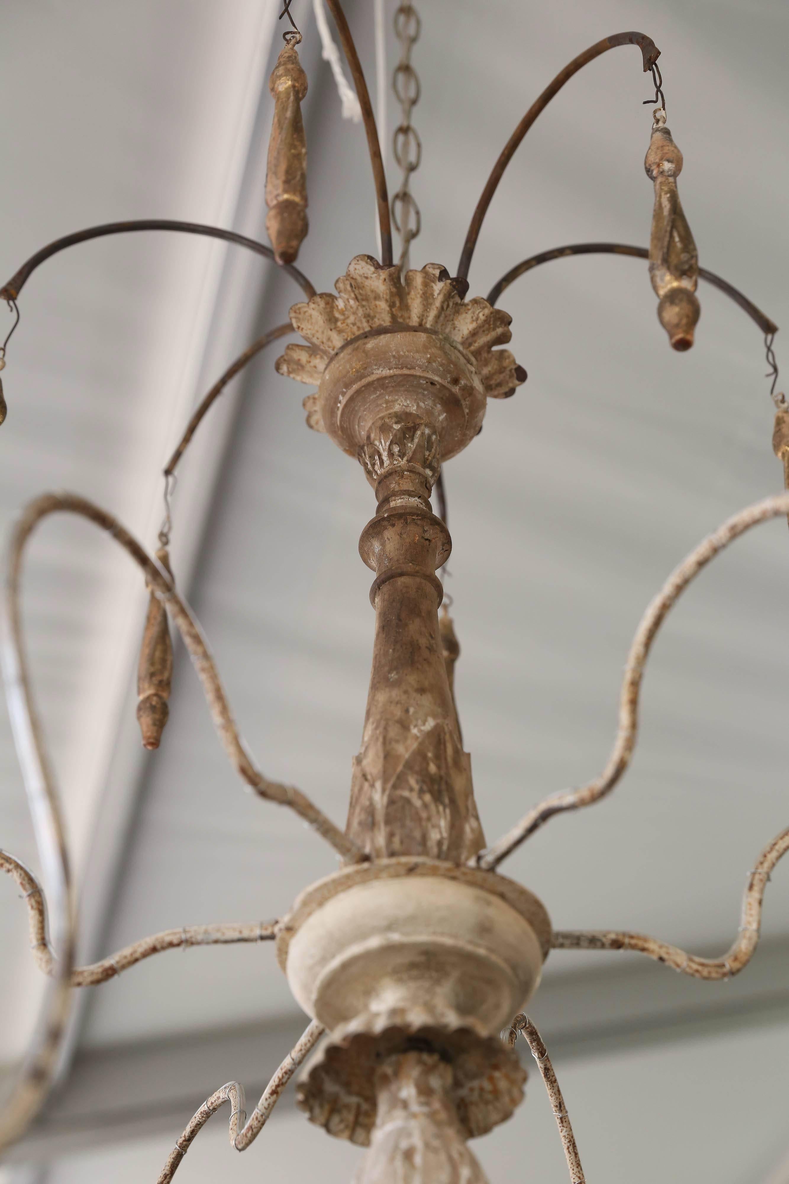 Italian Spider Chandelier with Six Arms 1