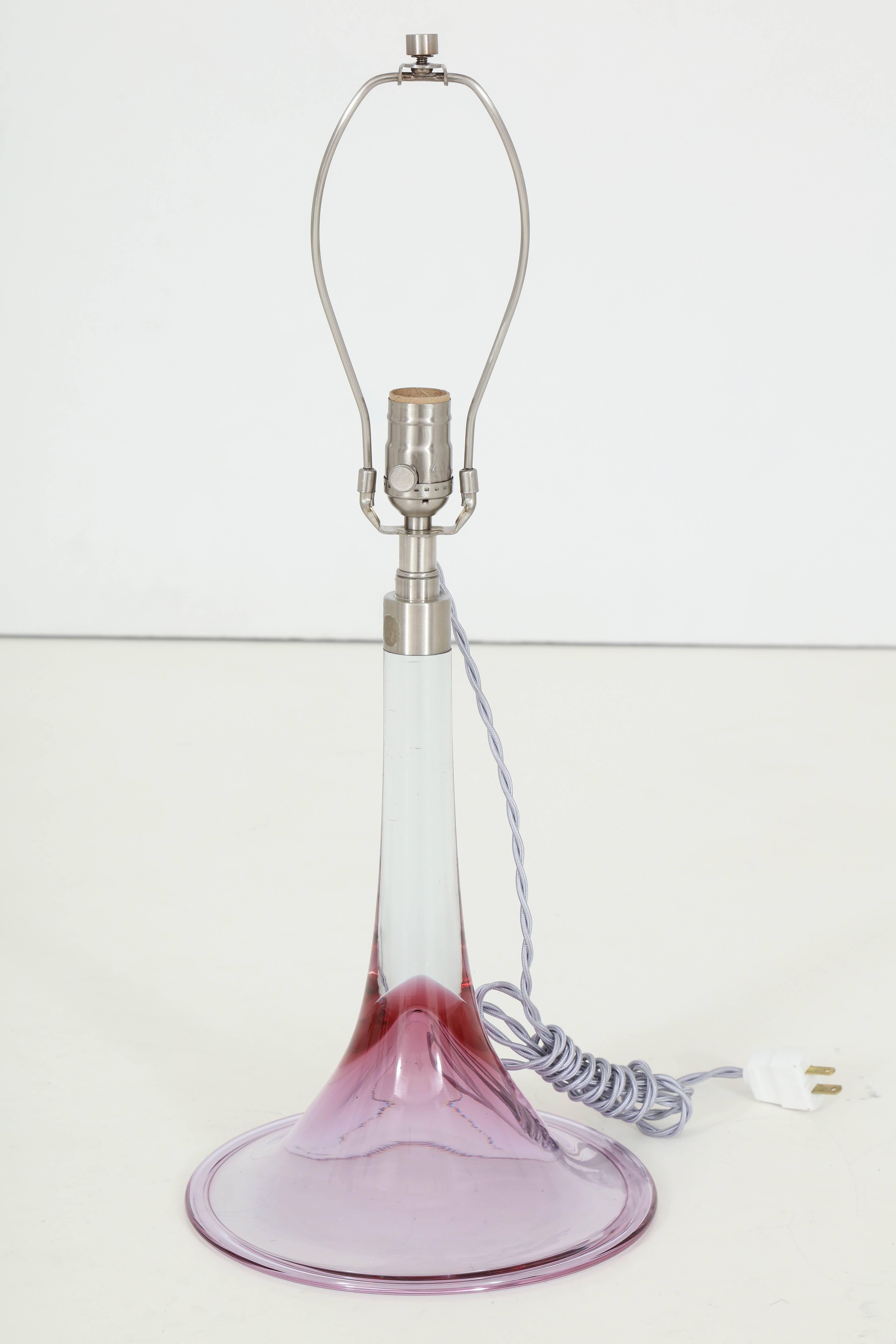 Royal Copenhagen Orchid/Clear Glass Lamps 2