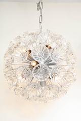Mid-Century Glass Flower Sputnik Chandelier
