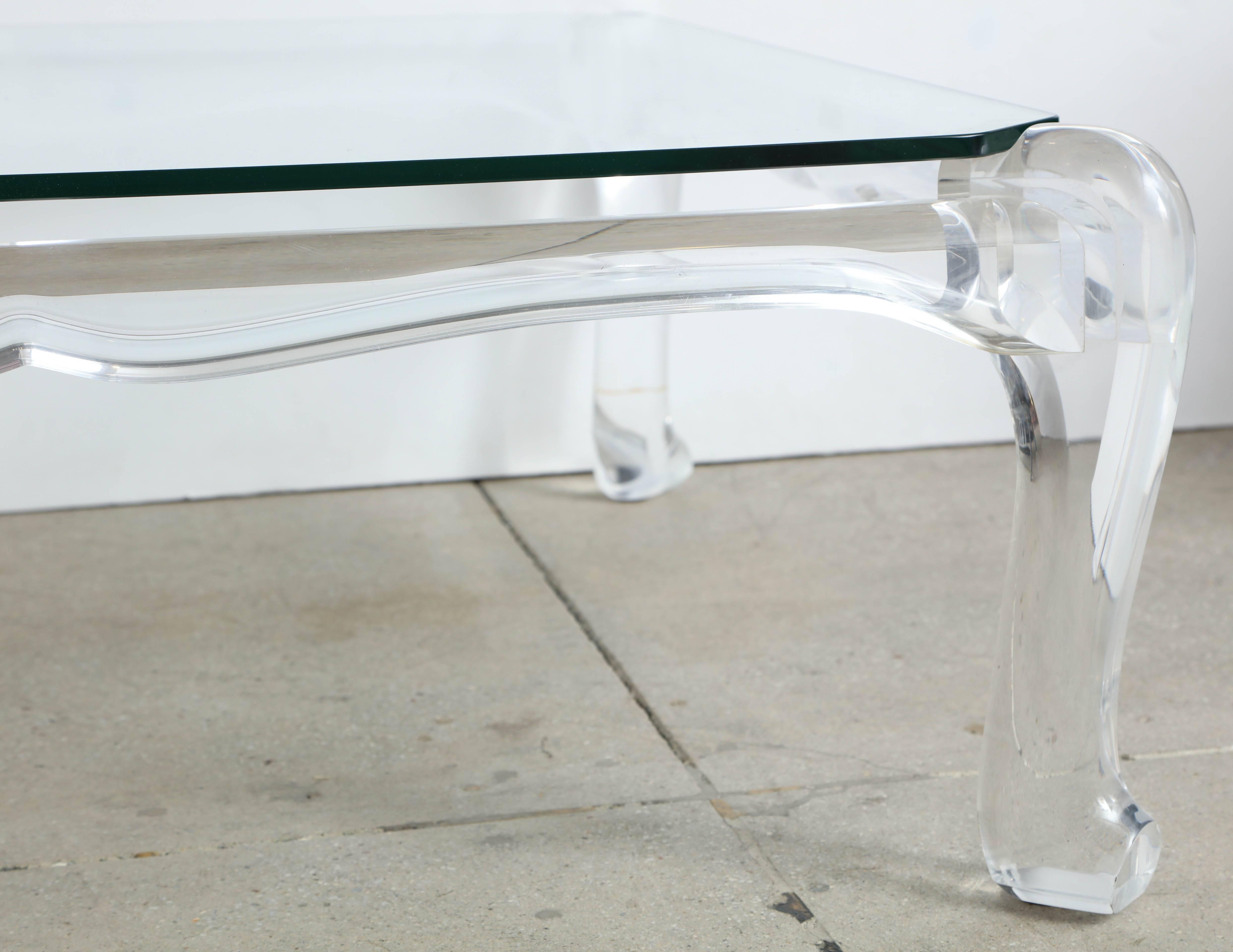 Carved Lucite Cocktail Table 3
