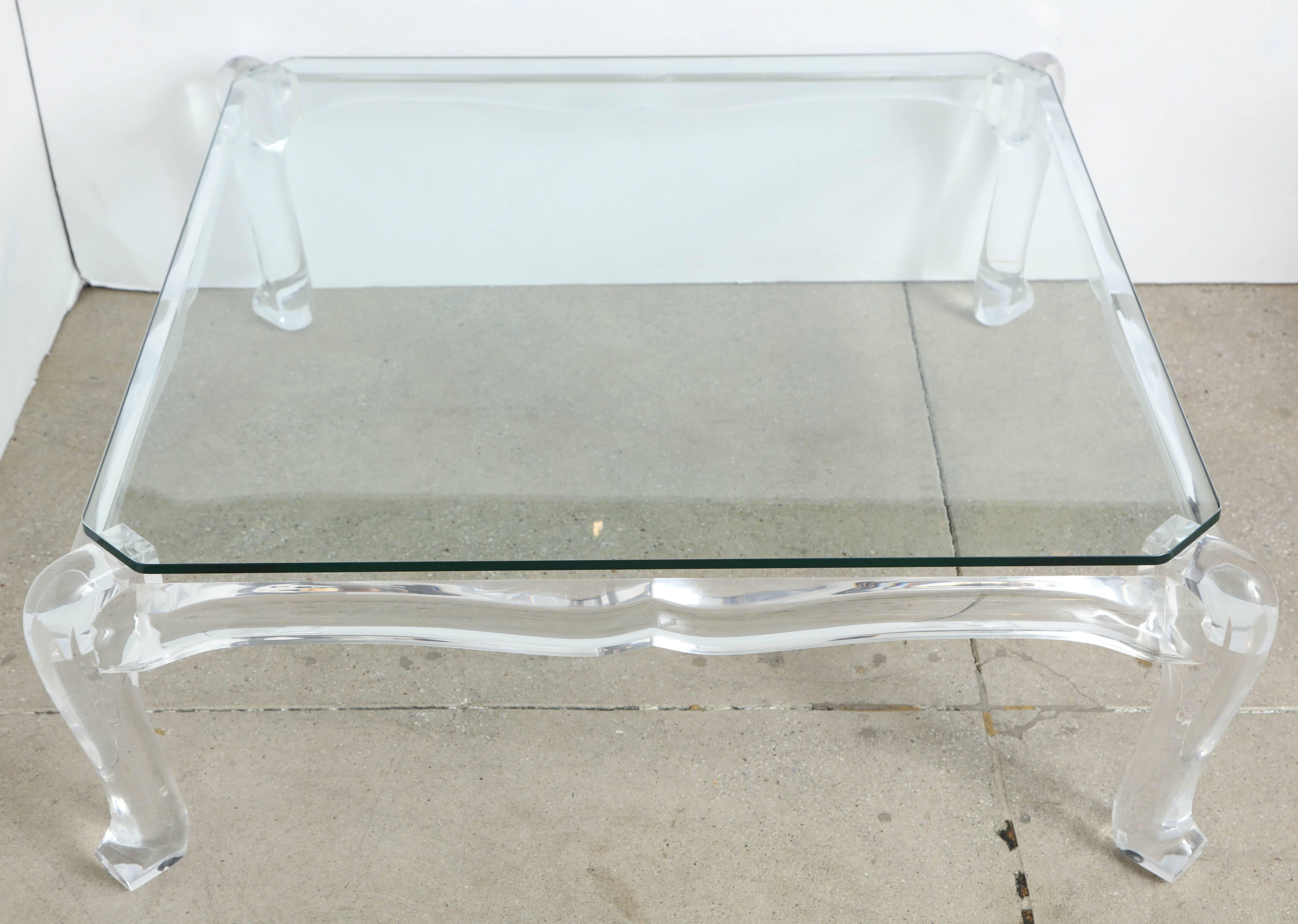 Carved Lucite Cocktail Table 4