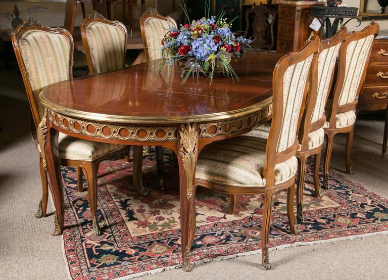 Louis Xv Style Bronze Mounted Dining Table In The Manner Of Francois Linke