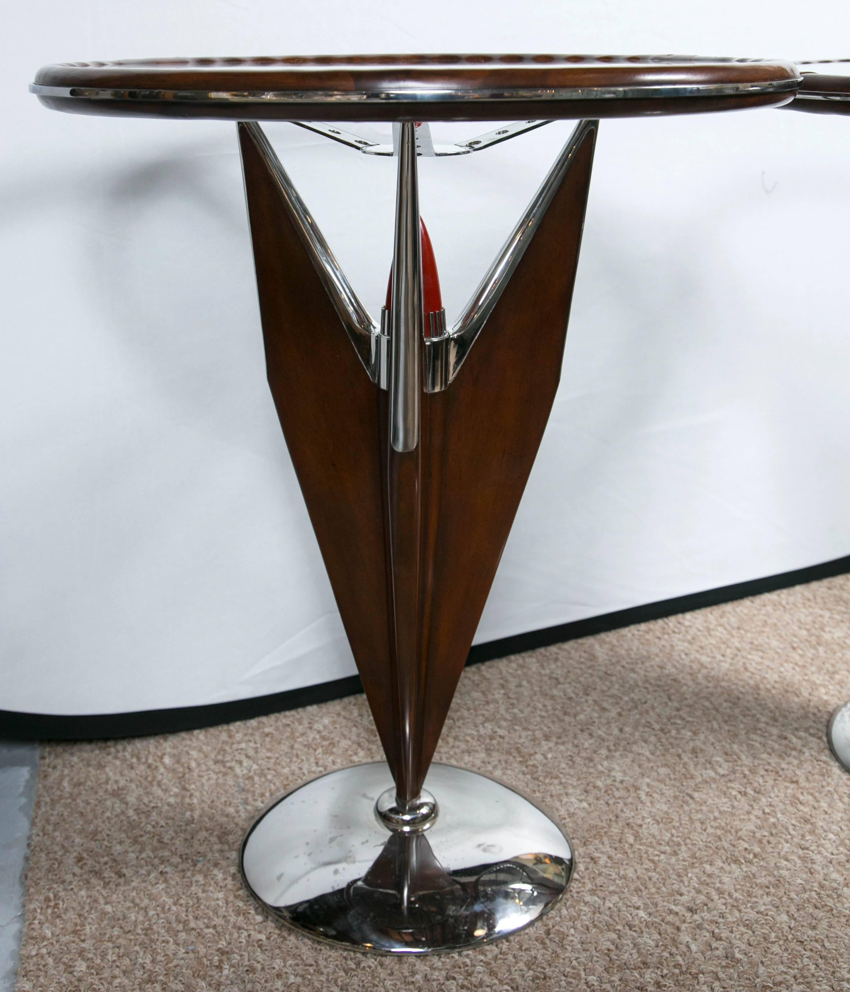 Jonathan Charles Talifin Side Tables Mid-Century Modern Design In Good Condition In Stamford, CT
