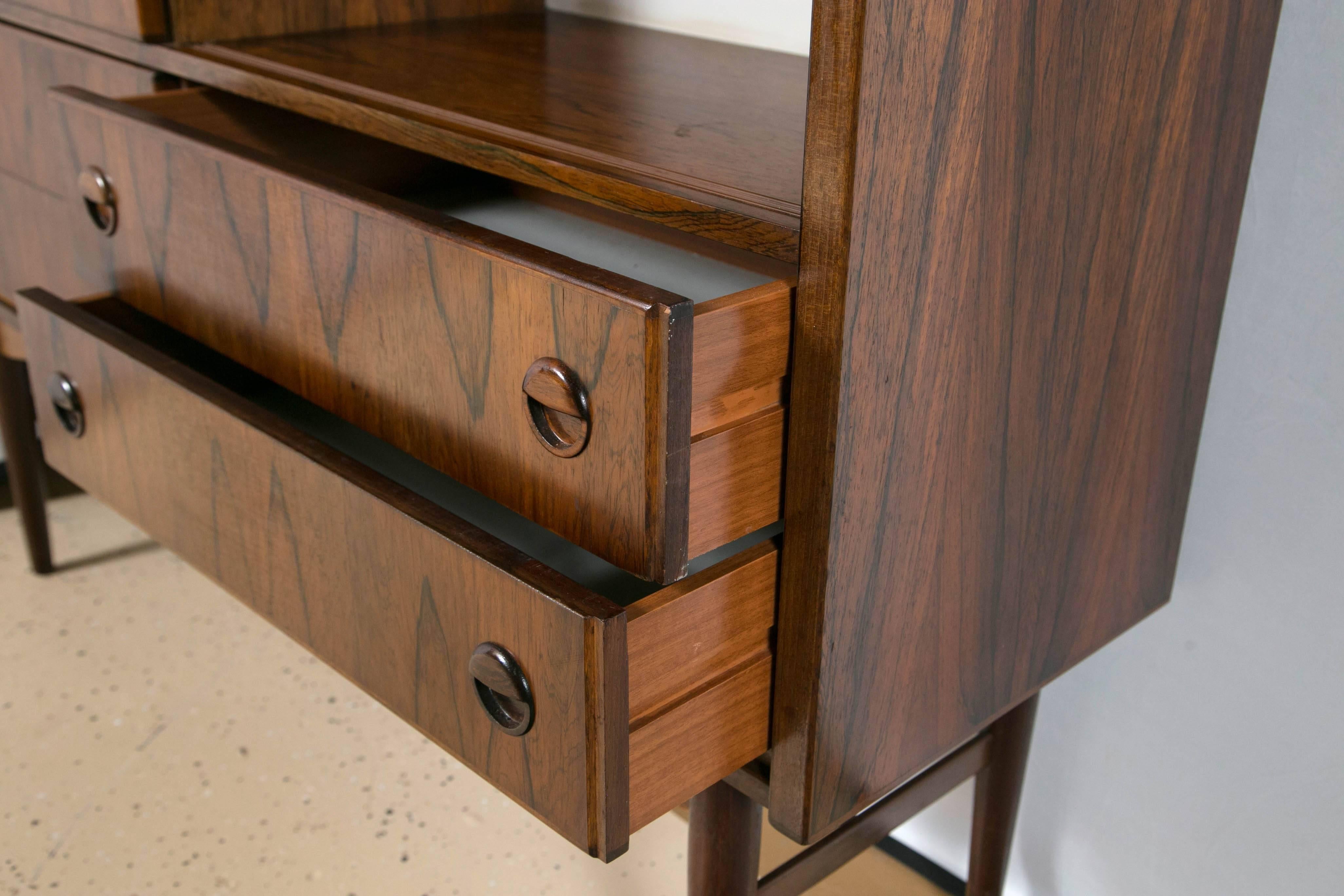 Scandinavian Mid-Century Modern Rosewood Bar Cabinet 1