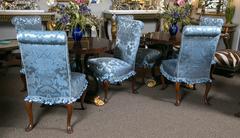 Pair of Jonathan Charles Mahogany Centre Table with Gilded Lions Paw Feet