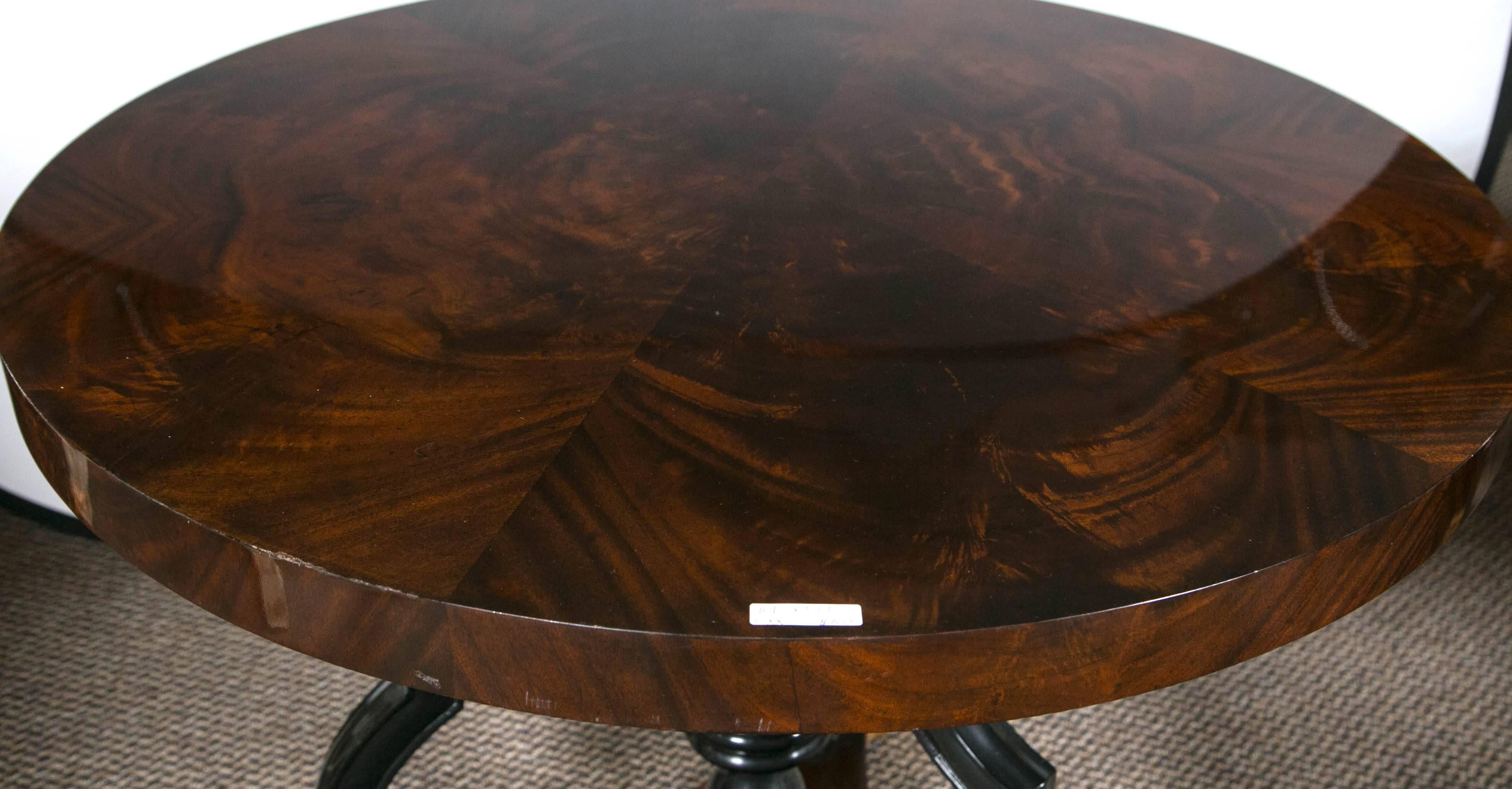 Vietnamese Pair of Jonathan Charles Mahogany Centre Table with Gilded Lions Paw Feet 