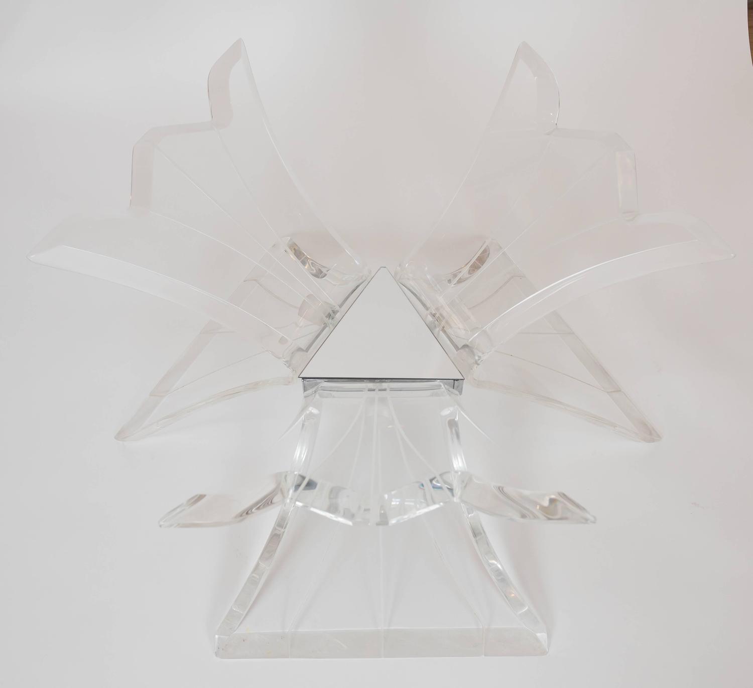 Vintage Acrylic Lucite Coffee Table Base after Lion in Frost at 1stdibs