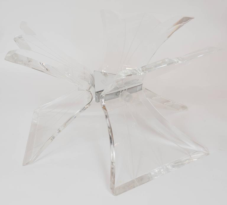 Vintage Acrylic Lucite Coffee Table Base after Lion in Frost at 1stDibs