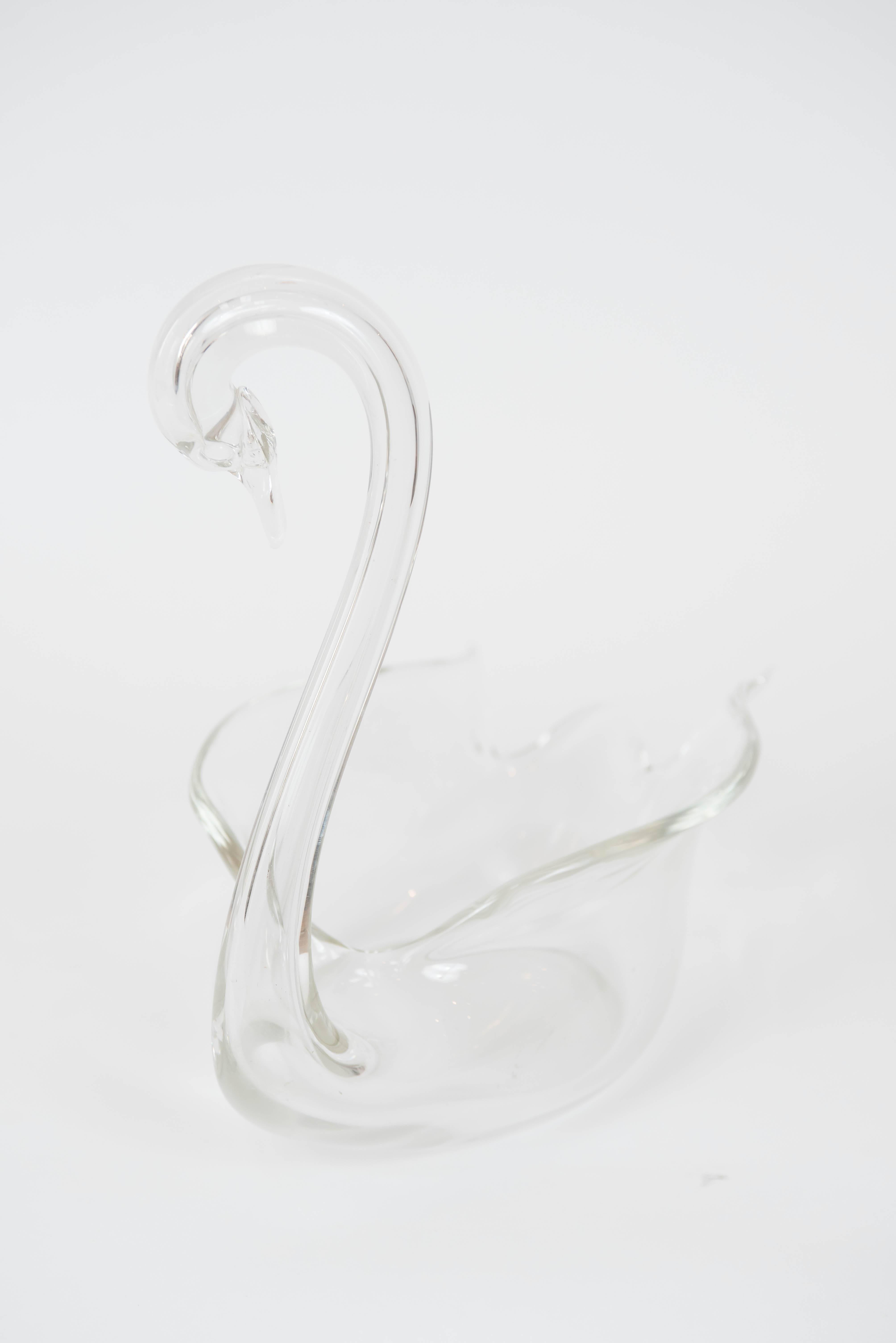 Hand-Crafted Murano Glass Swan by Livio Seguso