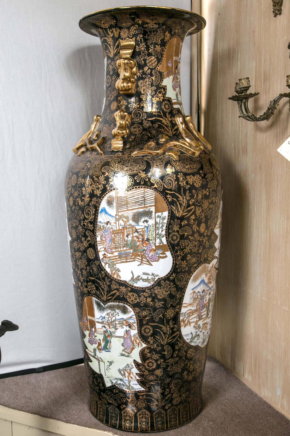 impressive pair of beautiful mirror black floor vases for impressive pair of beautiful mirror black floor vases for