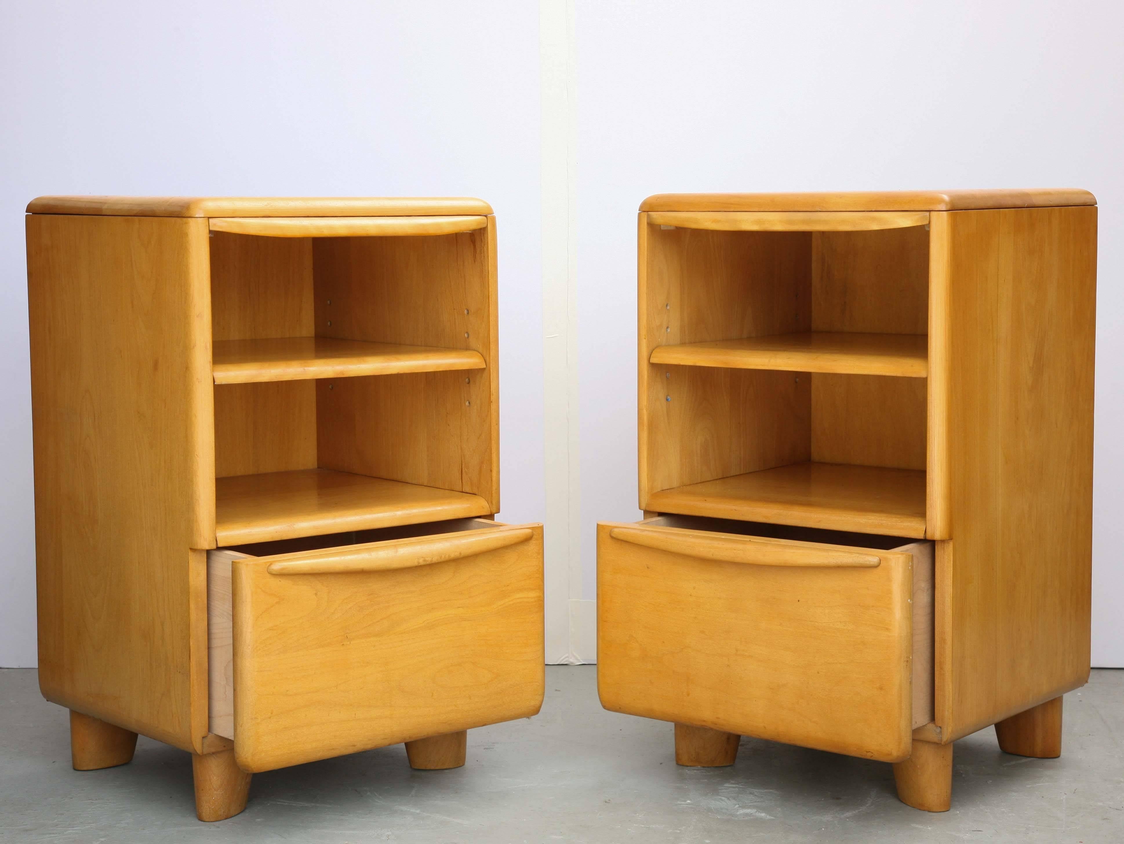 Pair of HeywoodWakefield Nightstands, 1960s, USA at 1stDibs