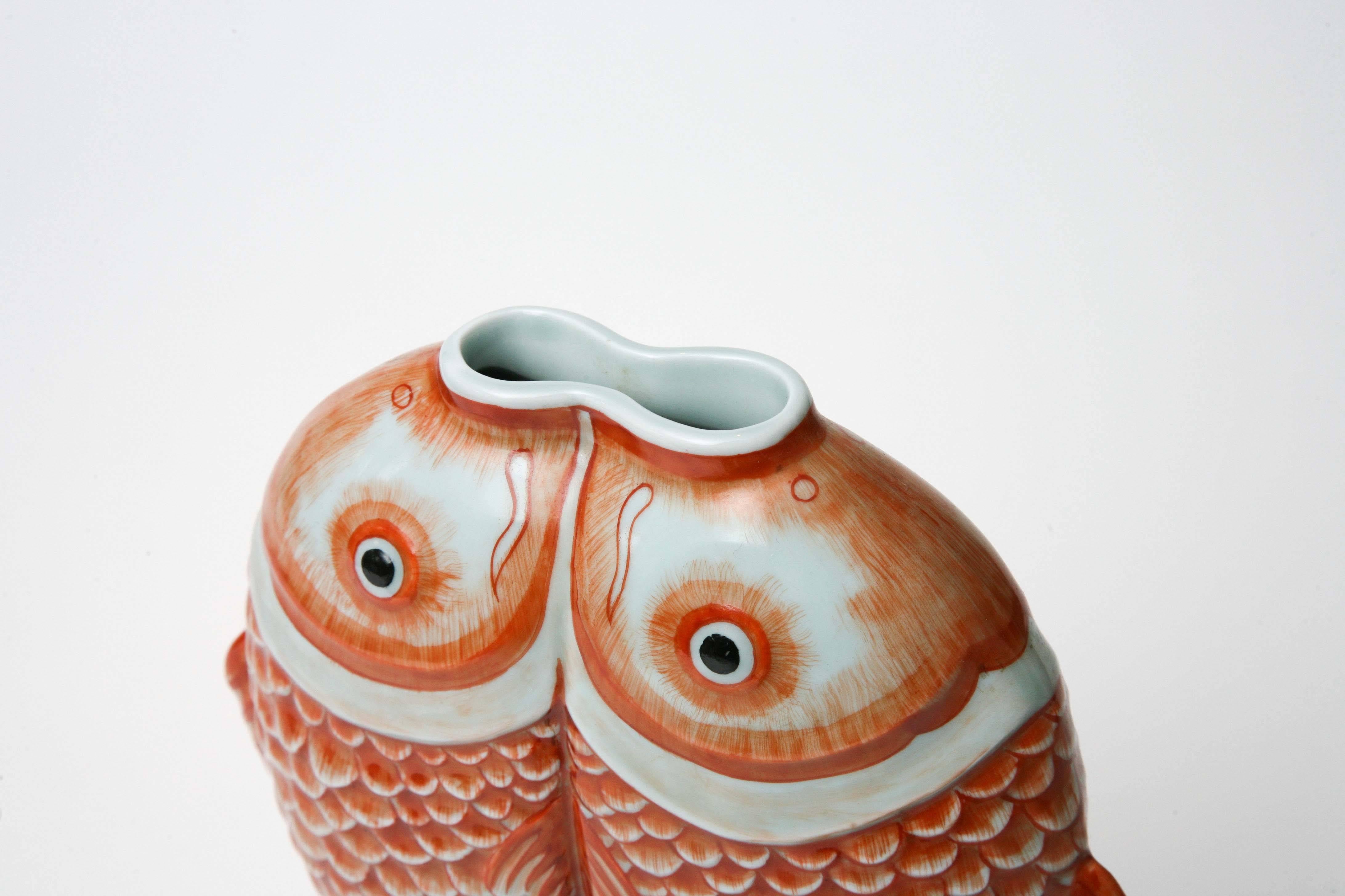 Pair of Double Carp Chinese Bronze-Mounted Export Porcelain, Qing Dynasty 3