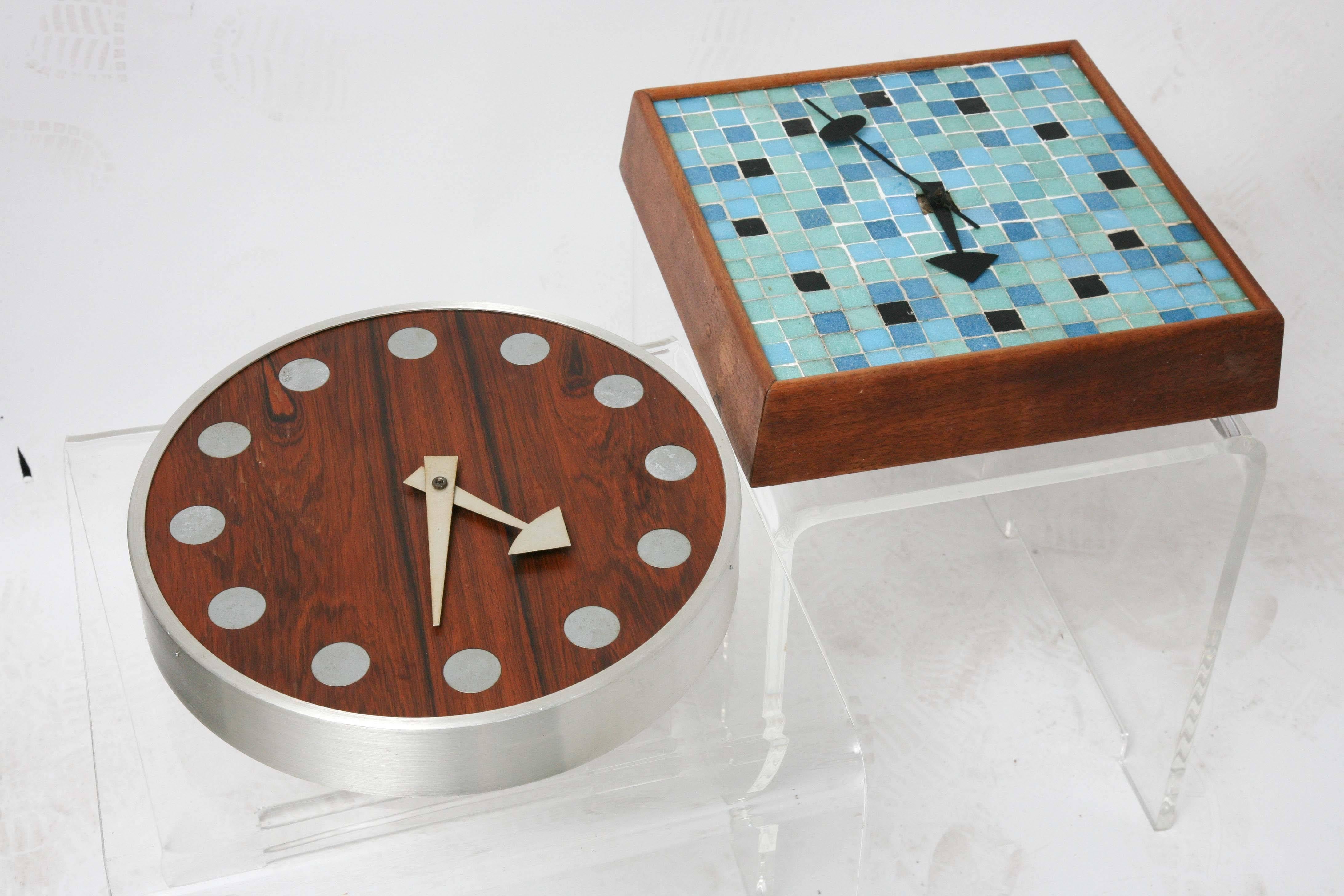 Two Mid-Century Modern Howard Miller George Nelson Clocks For Sale 4
