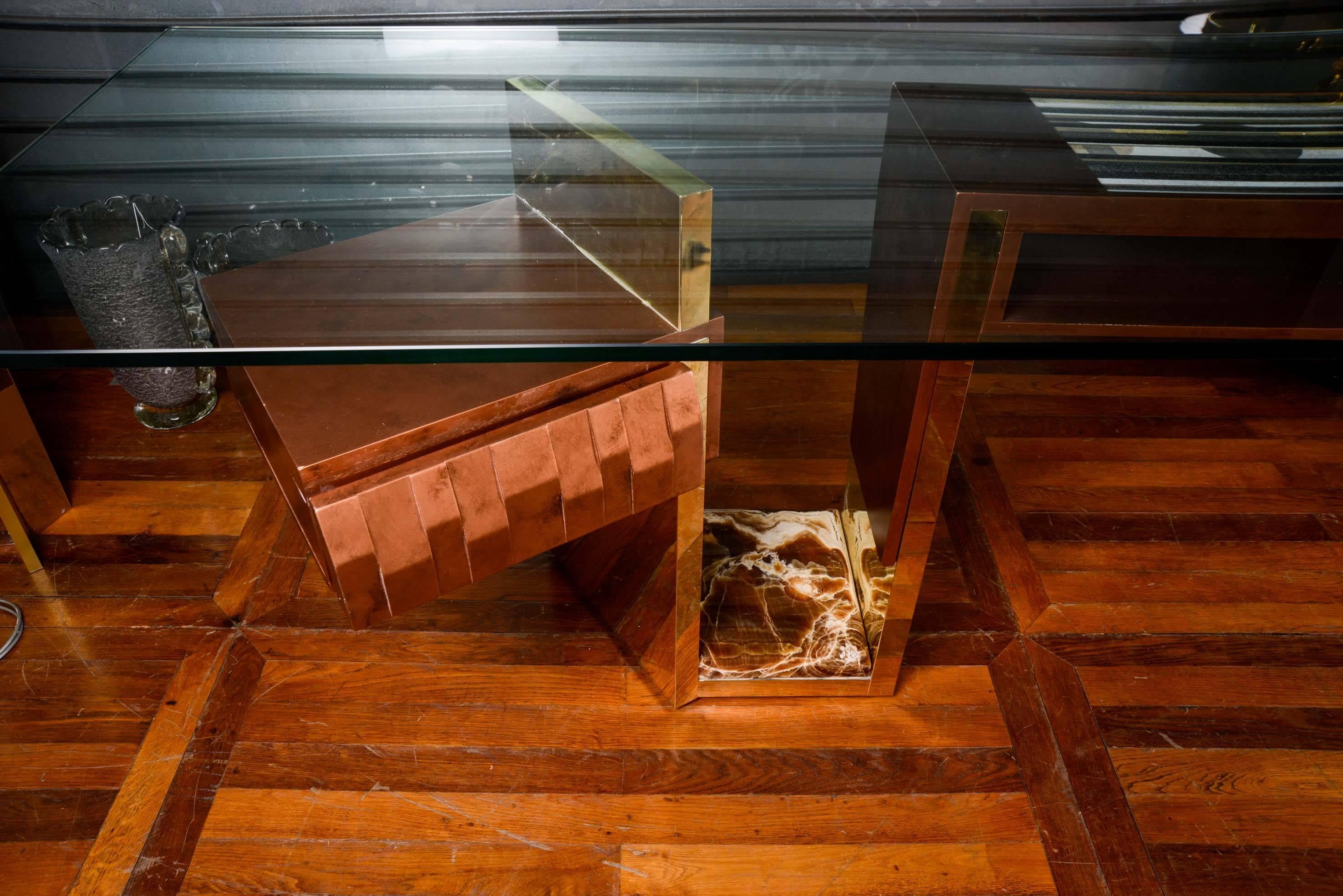 Fin du 20e siècle Bureau moderne en bois et en verre au prix abordable en vente