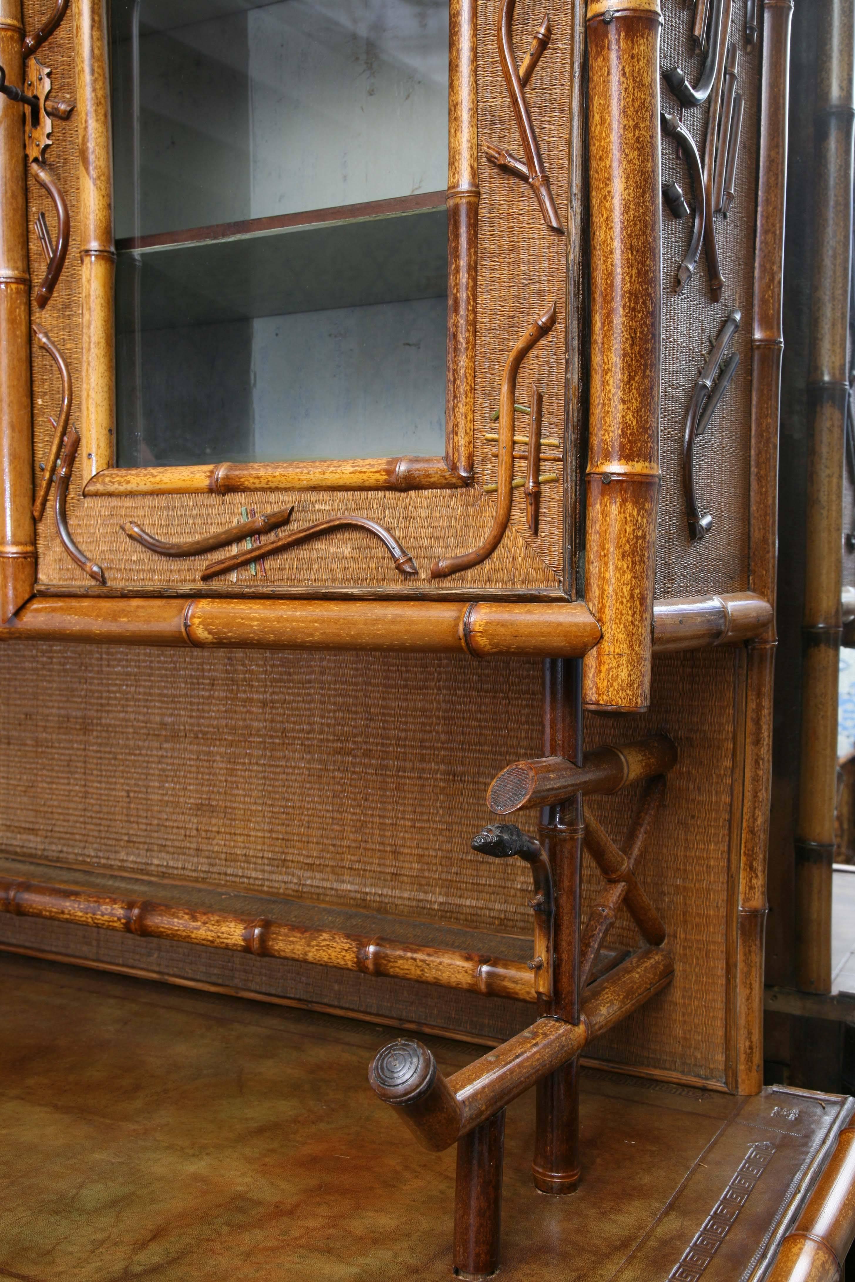 Superb 19th Century English Bamboo  Cupboard or Buffet 1