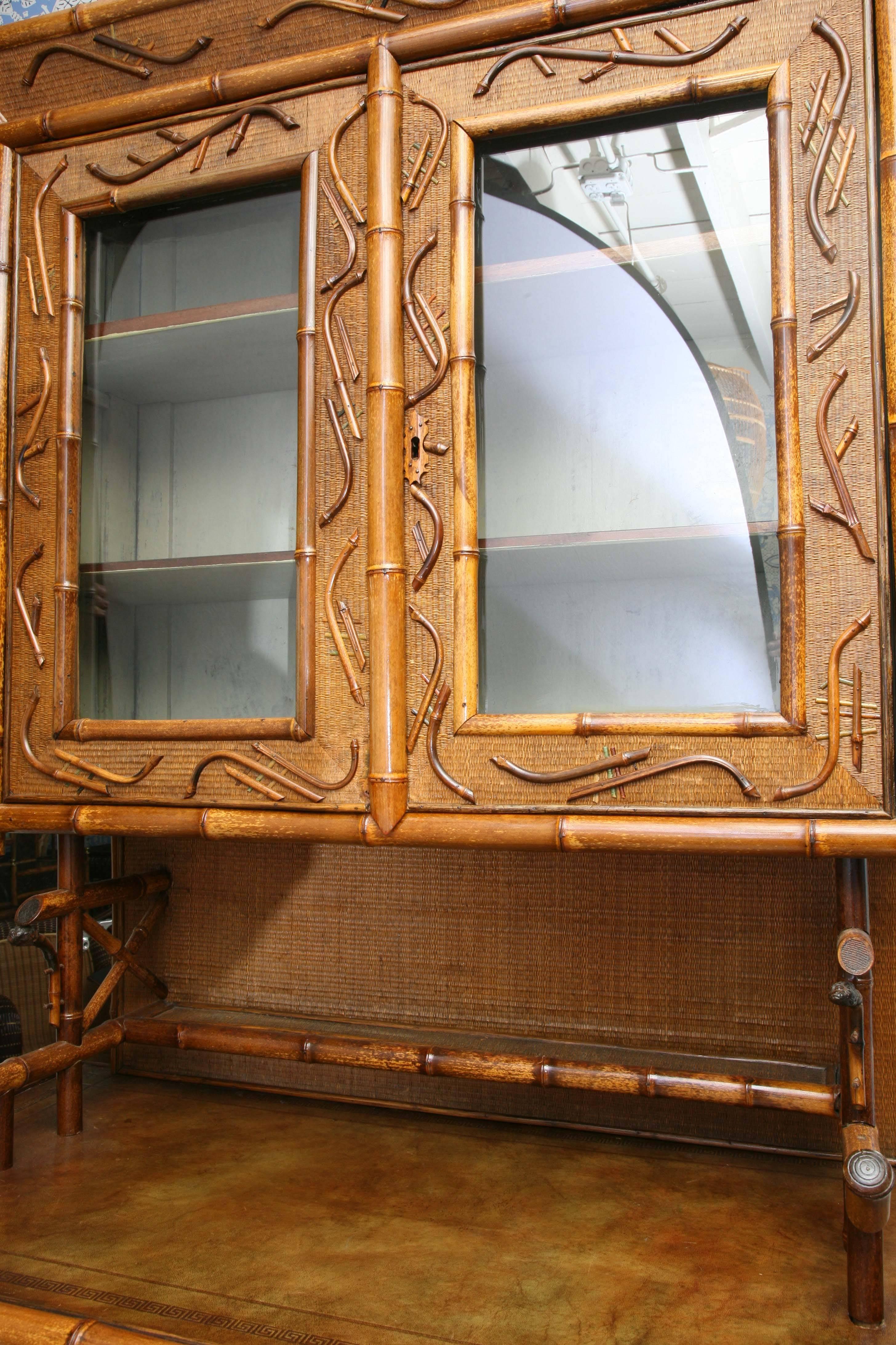 Superb 19th Century English Bamboo  Cupboard or Buffet 7