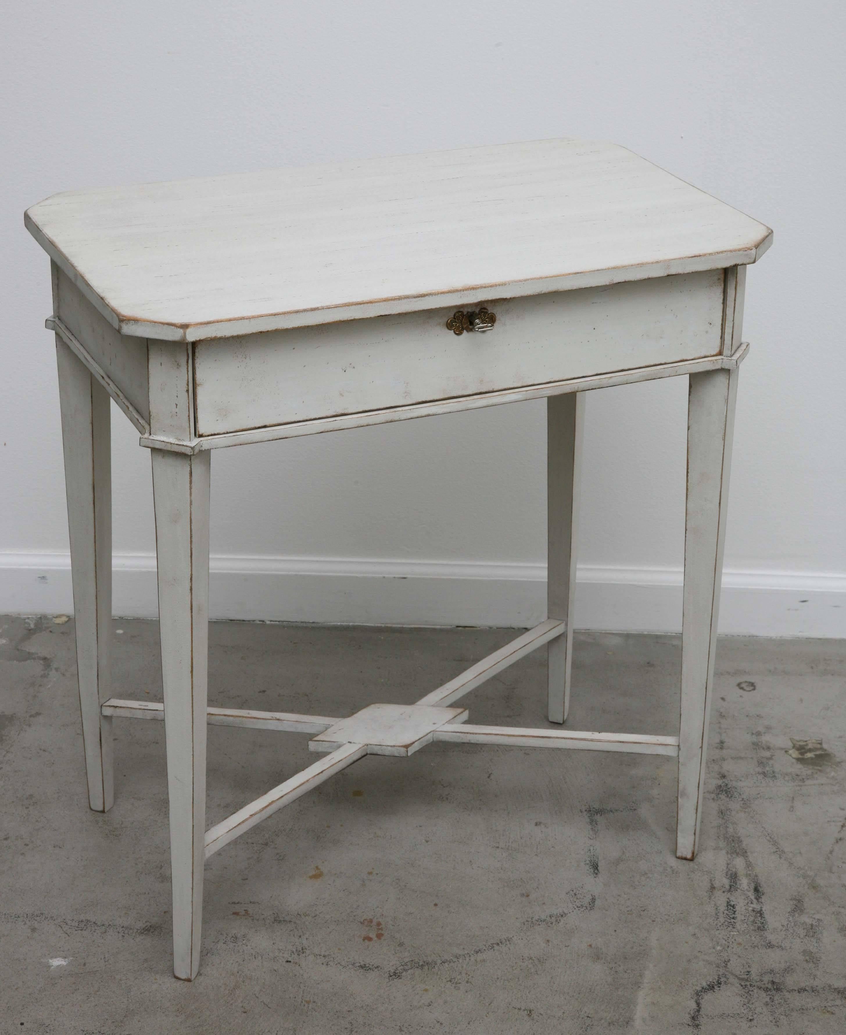 Antique Swedish Gustavian Pained Work Table, 19th Century 4
