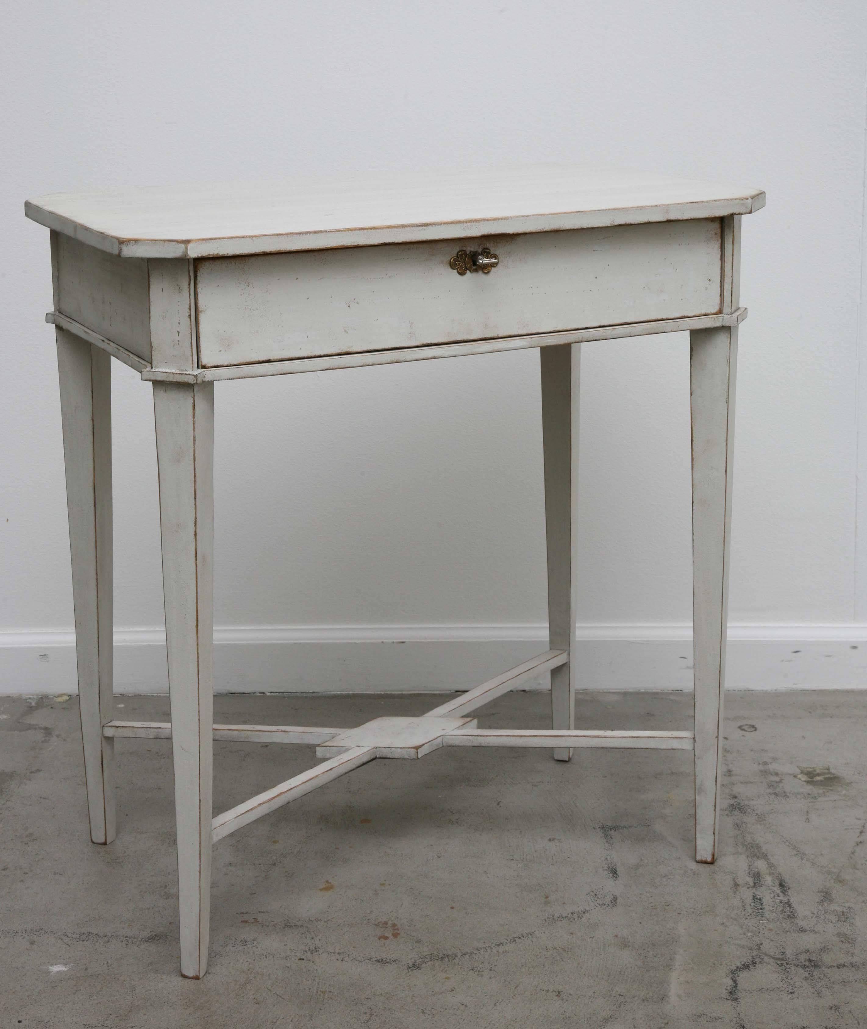 Antique Swedish Gustavian Pained Work Table, 19th Century 5