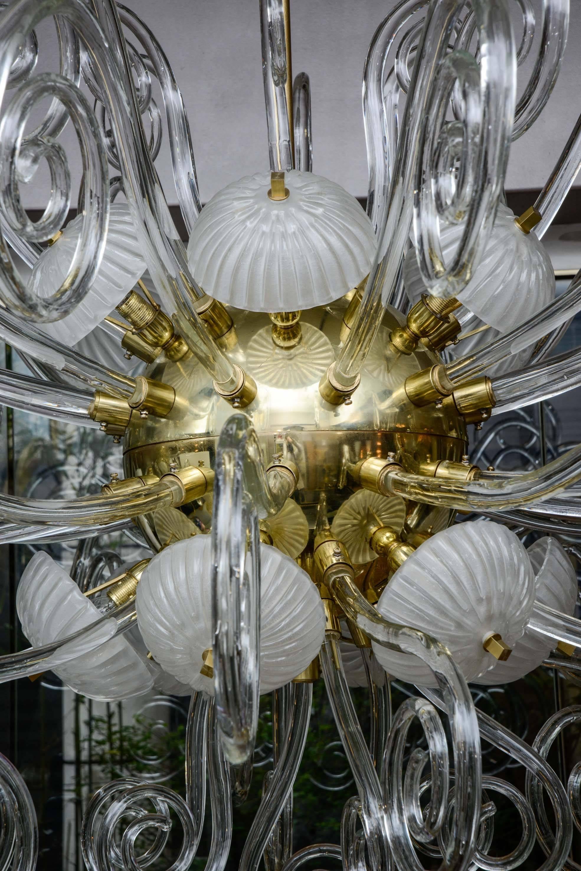 Chandelier in Murano Glass In Excellent Condition In Saint ouen, FR