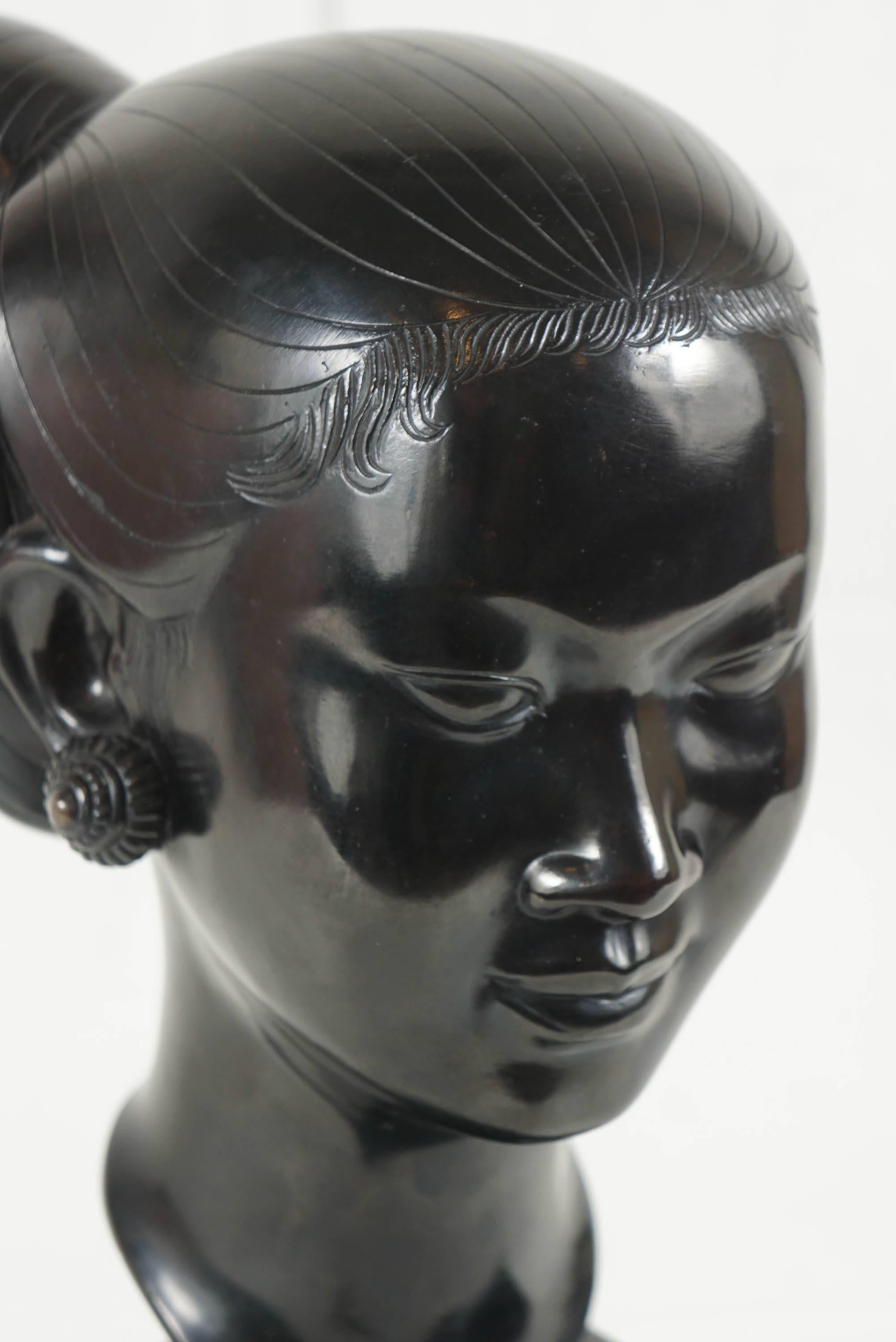 Bronze Sculpture of a Beautiful Asian Girl 2