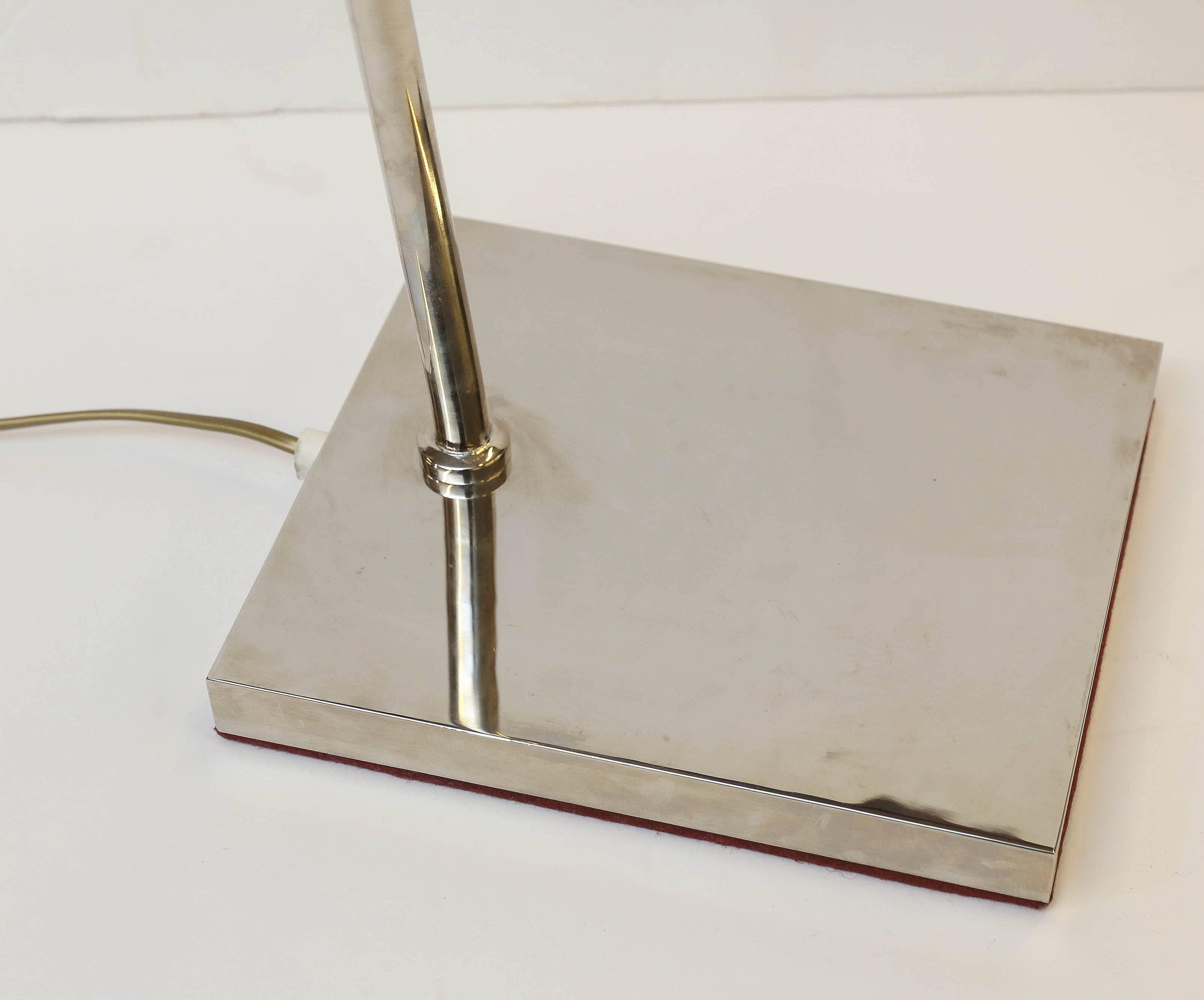 Art Deco French Chrome Desk Lamp In Good Condition In Houston, TX