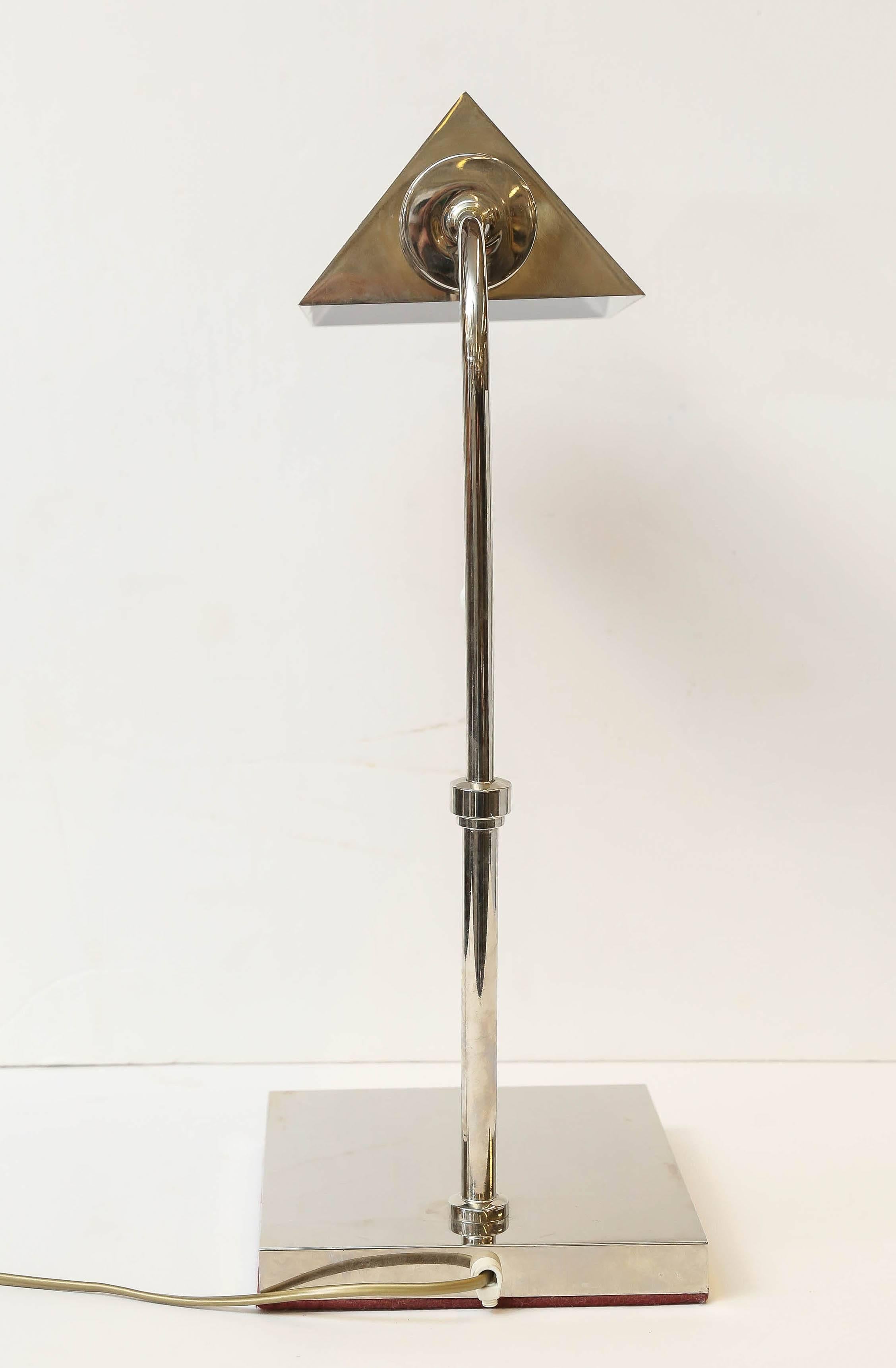 20th Century Art Deco French Chrome Desk Lamp