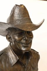 Edd Hayes Bronze Bust of a Man