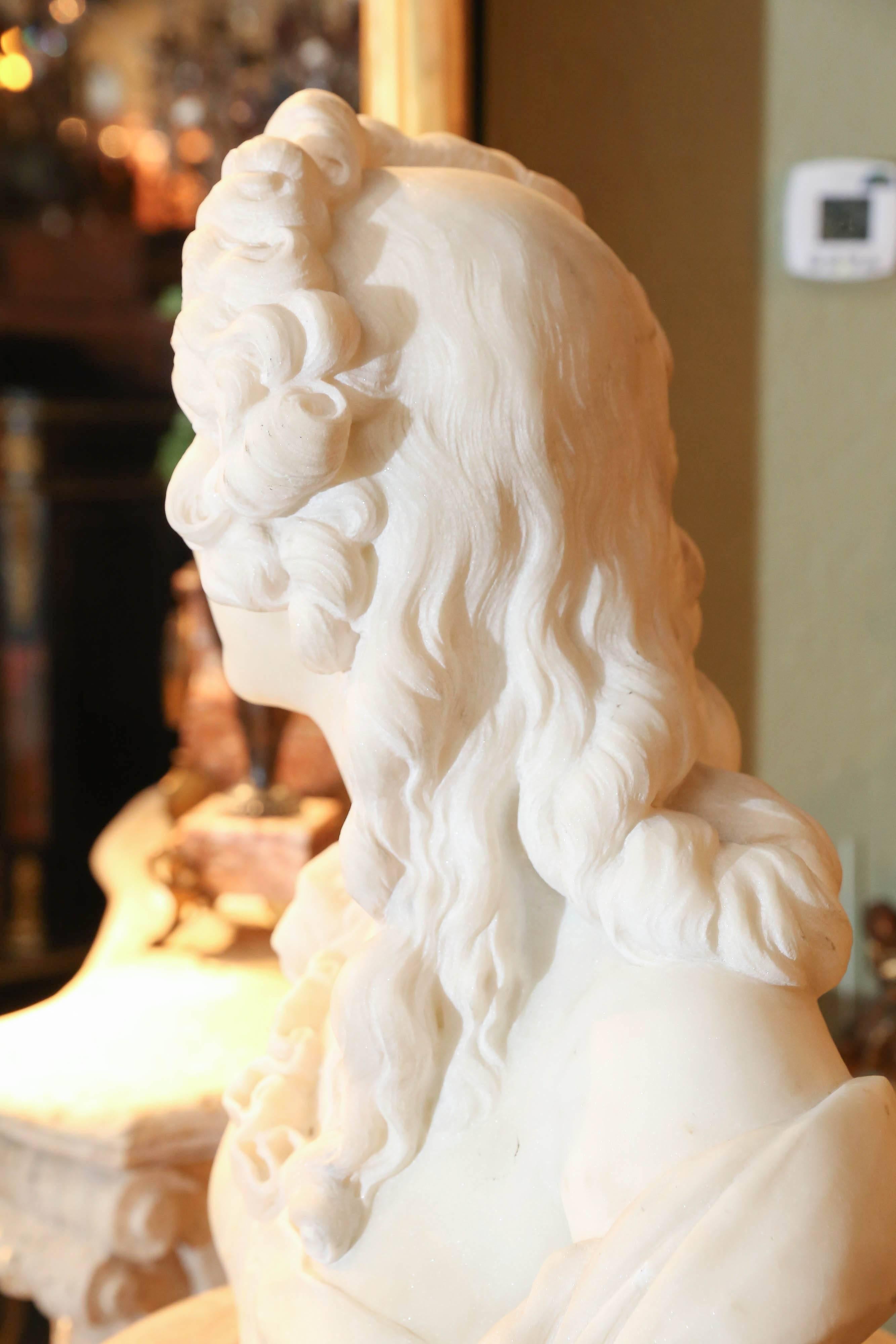marble bust of woman