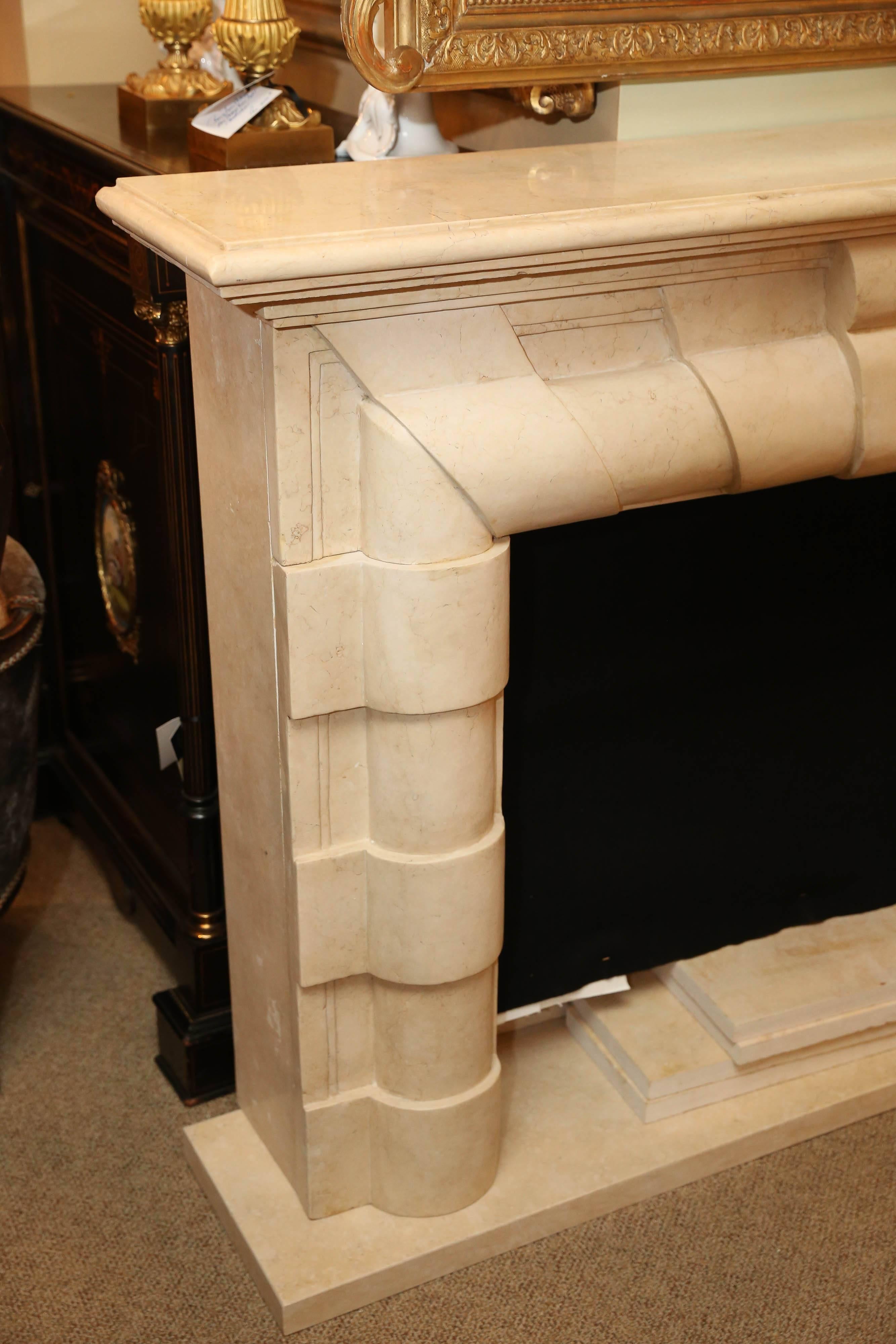 Chinese Deco Style Marble Mantle