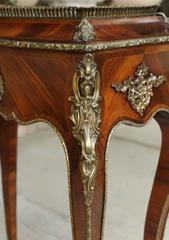 French Marble-Top Side Table with Sevres Mounts