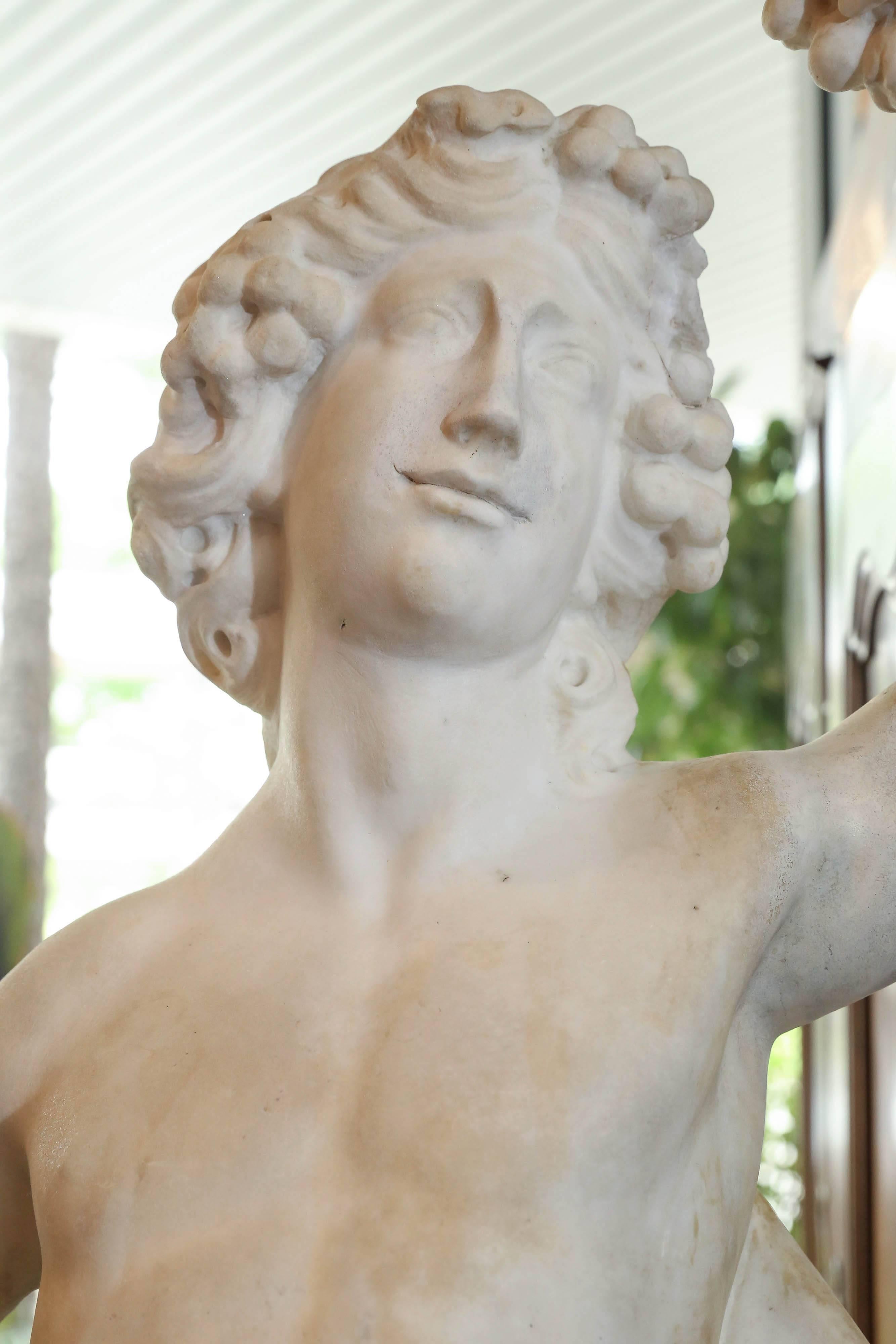 marble with wood statue
