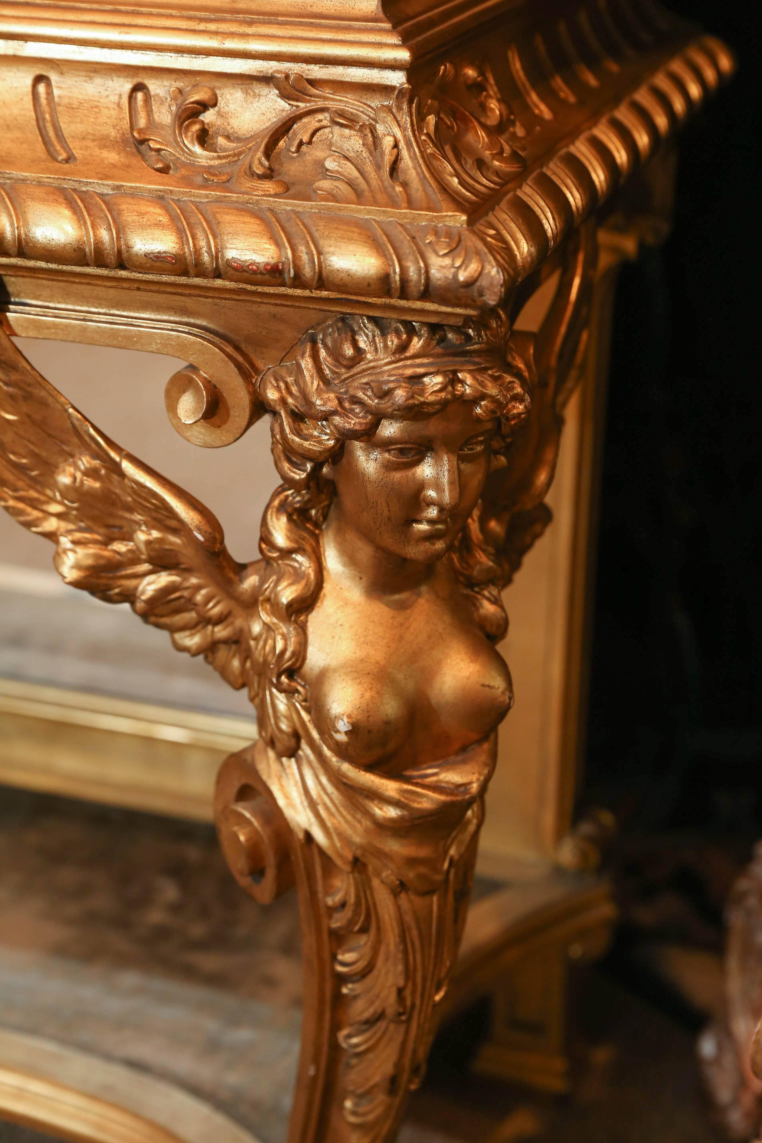 Italian Giltwood Vitrine 'Display Cabinet, ' 19th Century; carved wood 2