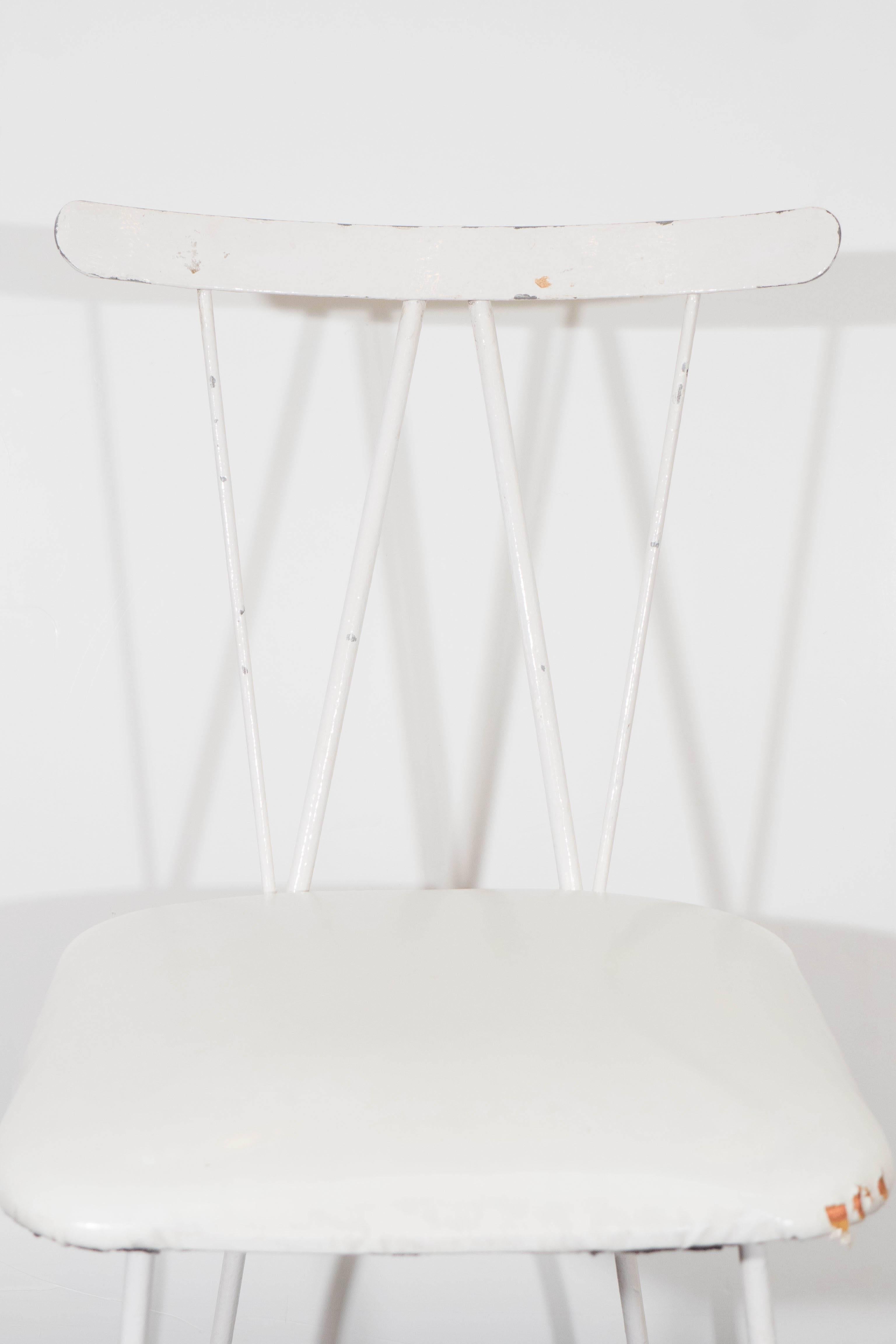 Mid-Century Modern John Salterini White Side Chair