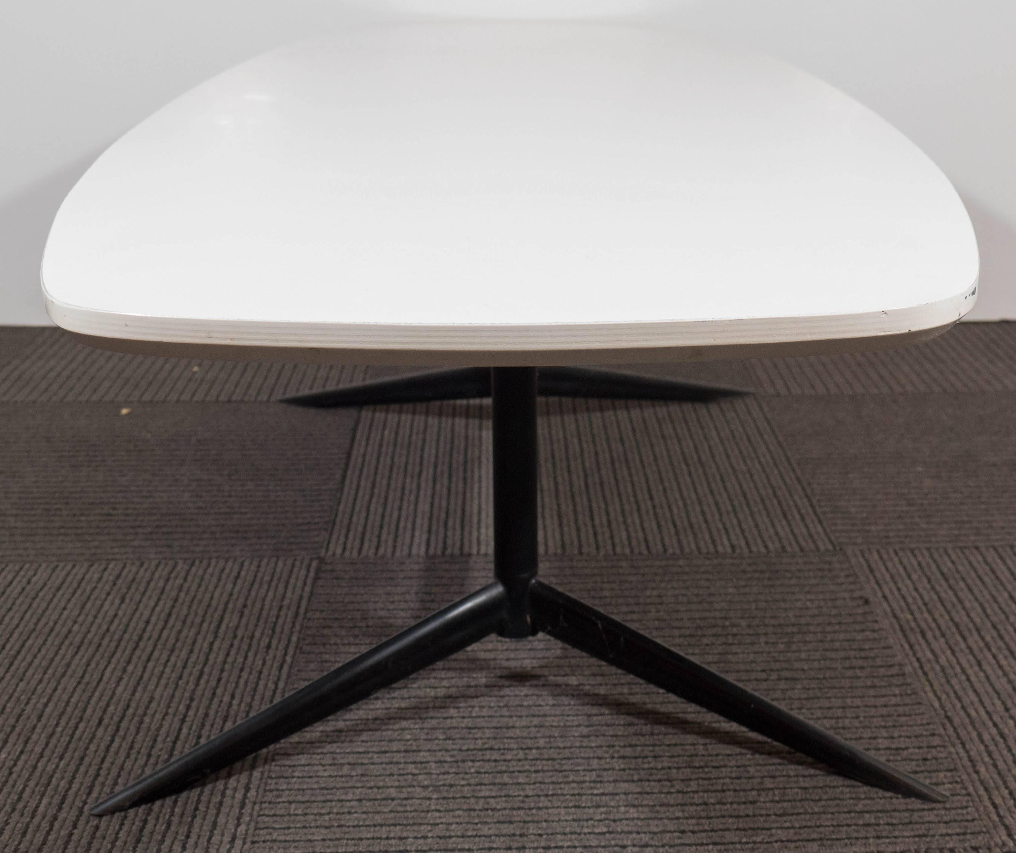 Eames Inspired 'Sufboard' White Laminate Top Coffee Table 1