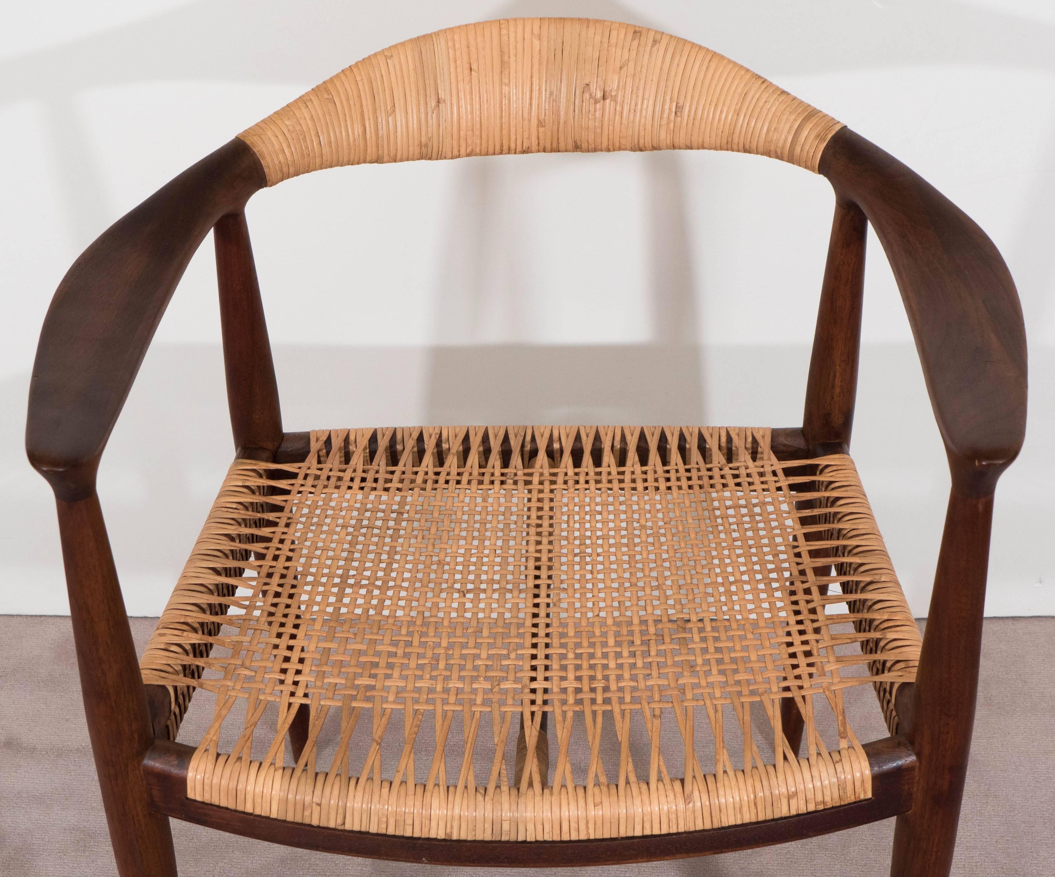 Pair of Danish Hans J. Wegner Elbow Chairs for Johannes Hansen In Good Condition In New York, NY