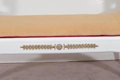 Regency Style Curule Window Bench with Gold Velvet Seat
