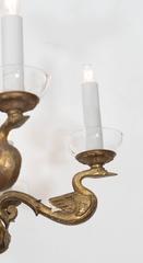French Empire Style Chandelier with Celestial Globe and Swan Motif